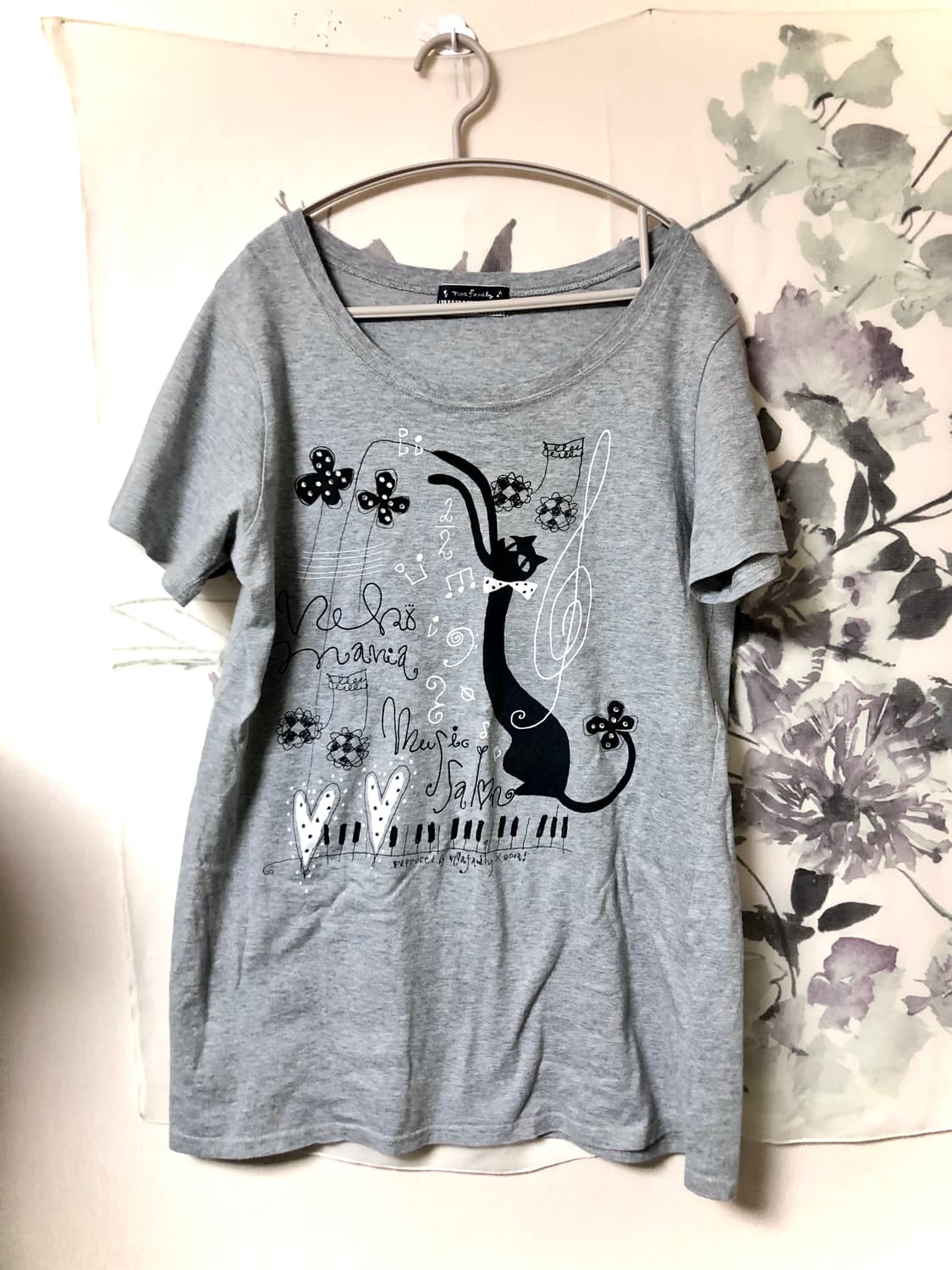 빈티지 모리걸 반팔 큐빅 프린팅 티셔츠 상품이미지1