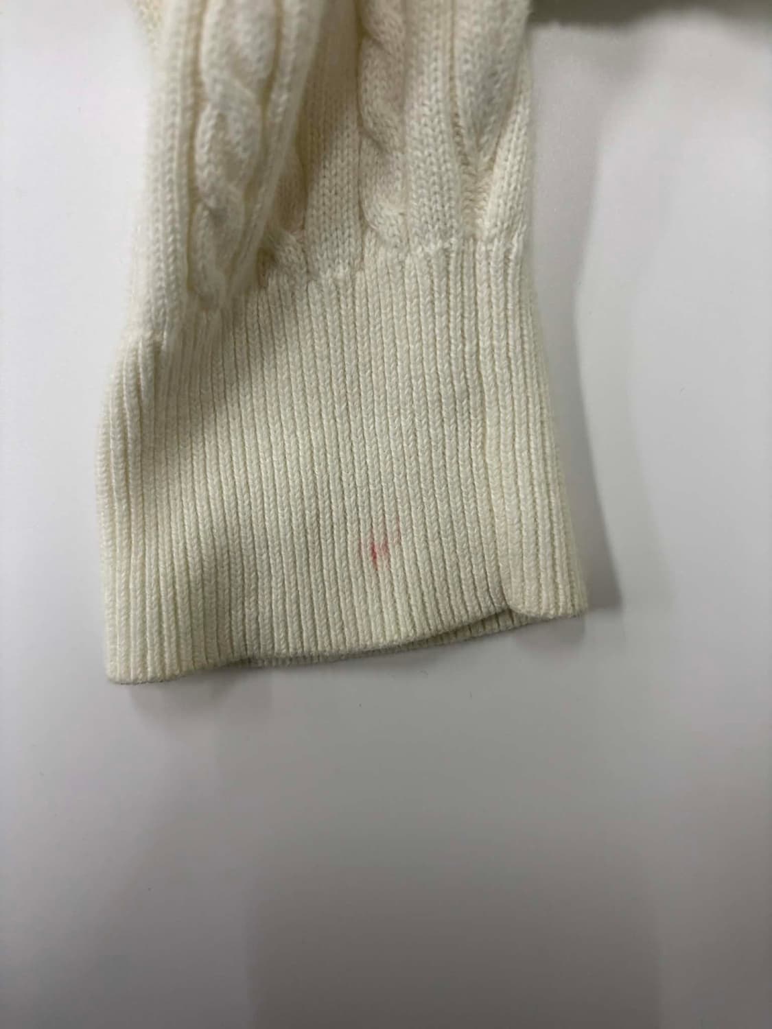 폴로 랄프로렌 화이트 꽈배기 케이블 걸즈 니트 가디건(XL) 상품이미지8