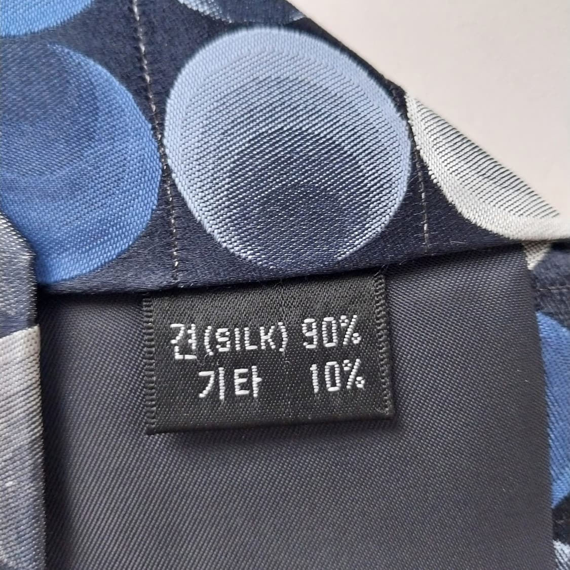 아쿠아스큐텀 실크 블루 도트 패턴 넥타이 9.5cm A+등급 K2095
 상품이미지10