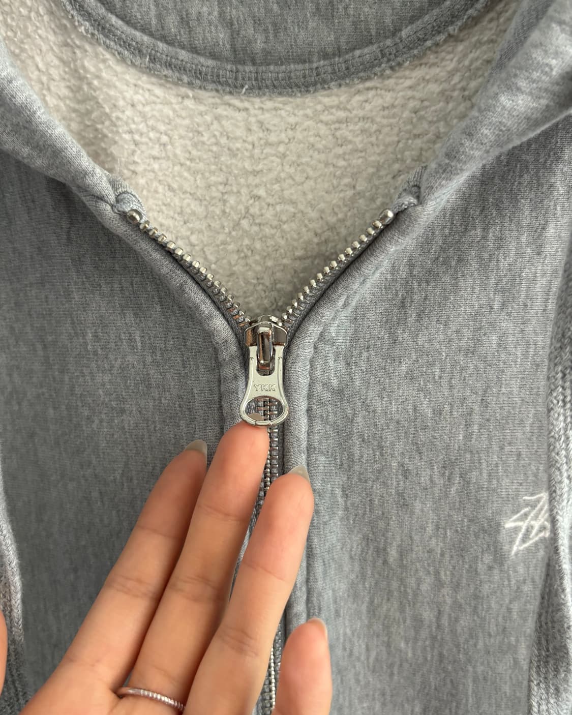 Stussy 스투시 스탁 로고 그레이 후드집업 상품이미지7