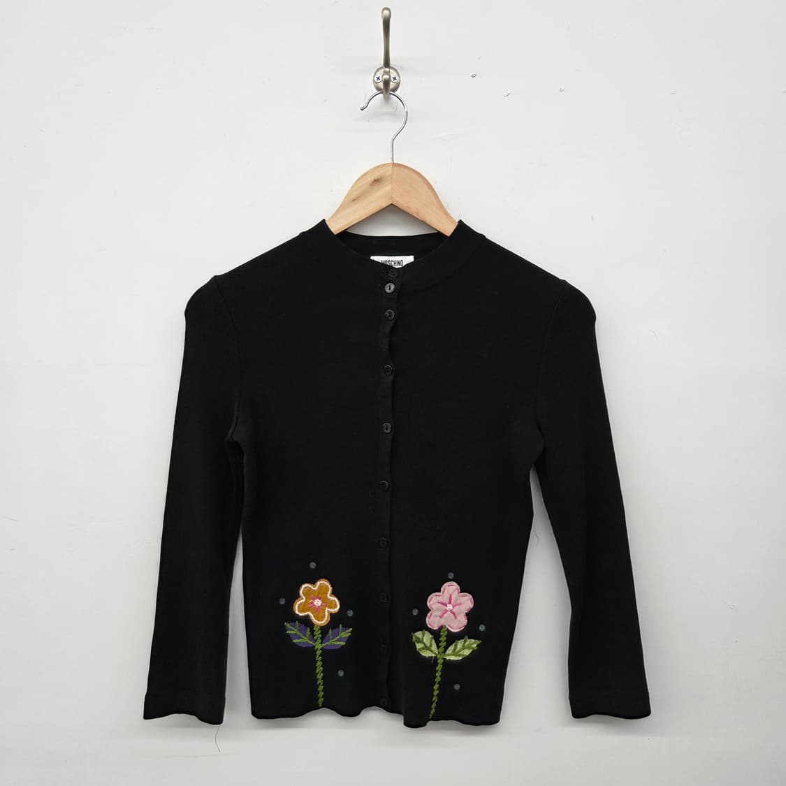 모스키노 블랙 꽃자수 가디건 여s 상품이미지1