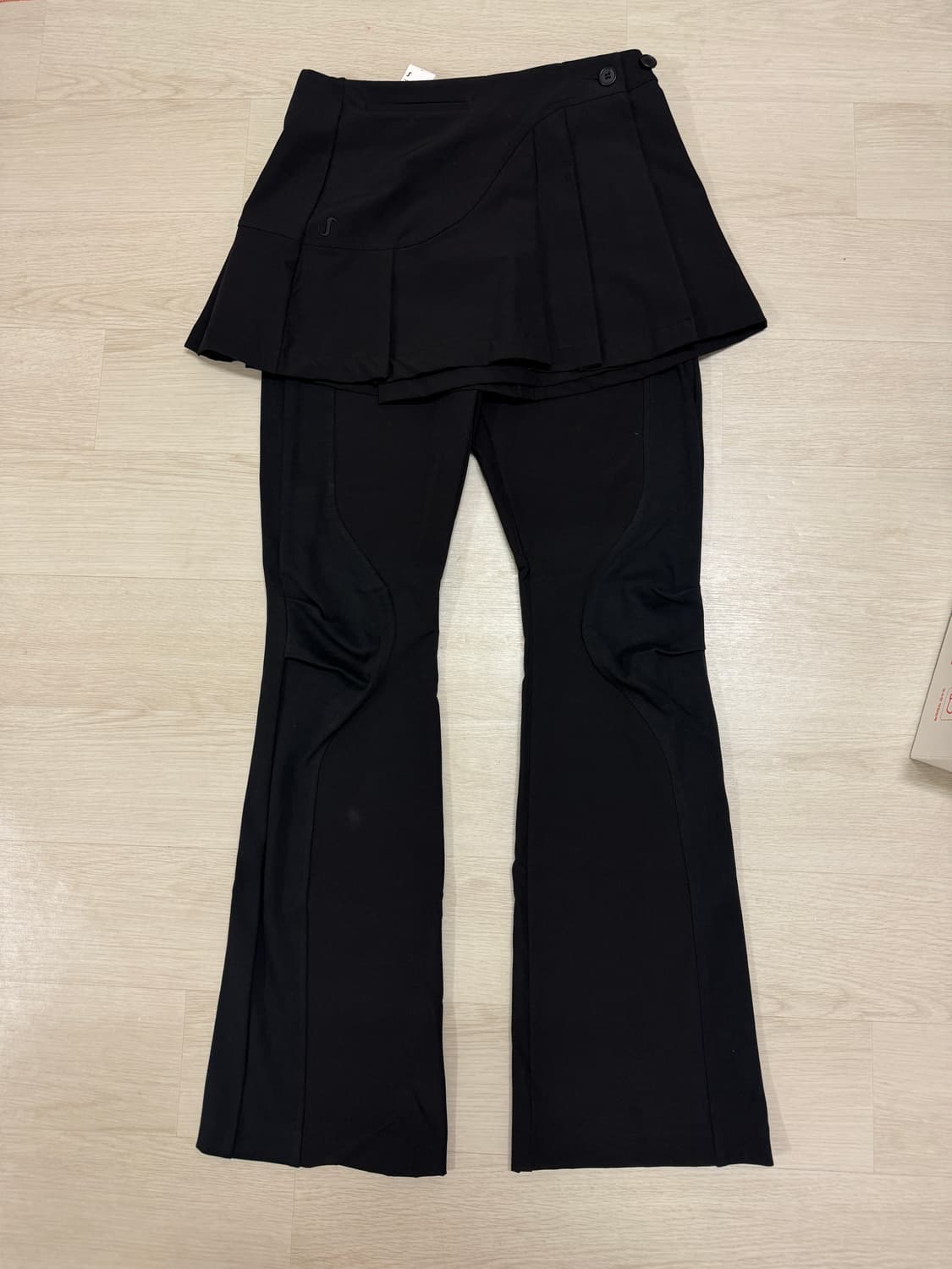 오호스 투웨이 플리츠 스커트 팬츠 블랙 1사이즈 상품이미지4