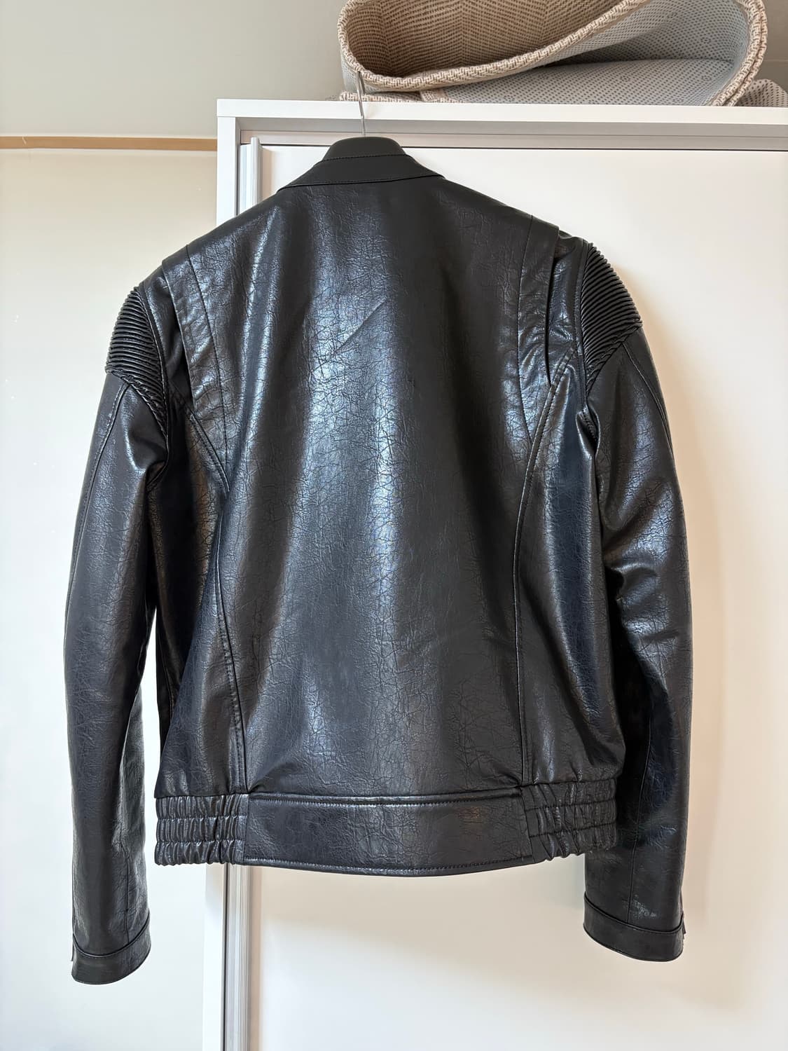 FAR CRACKED TEXTURE LEATHER JACKET 1size 상품이미지3