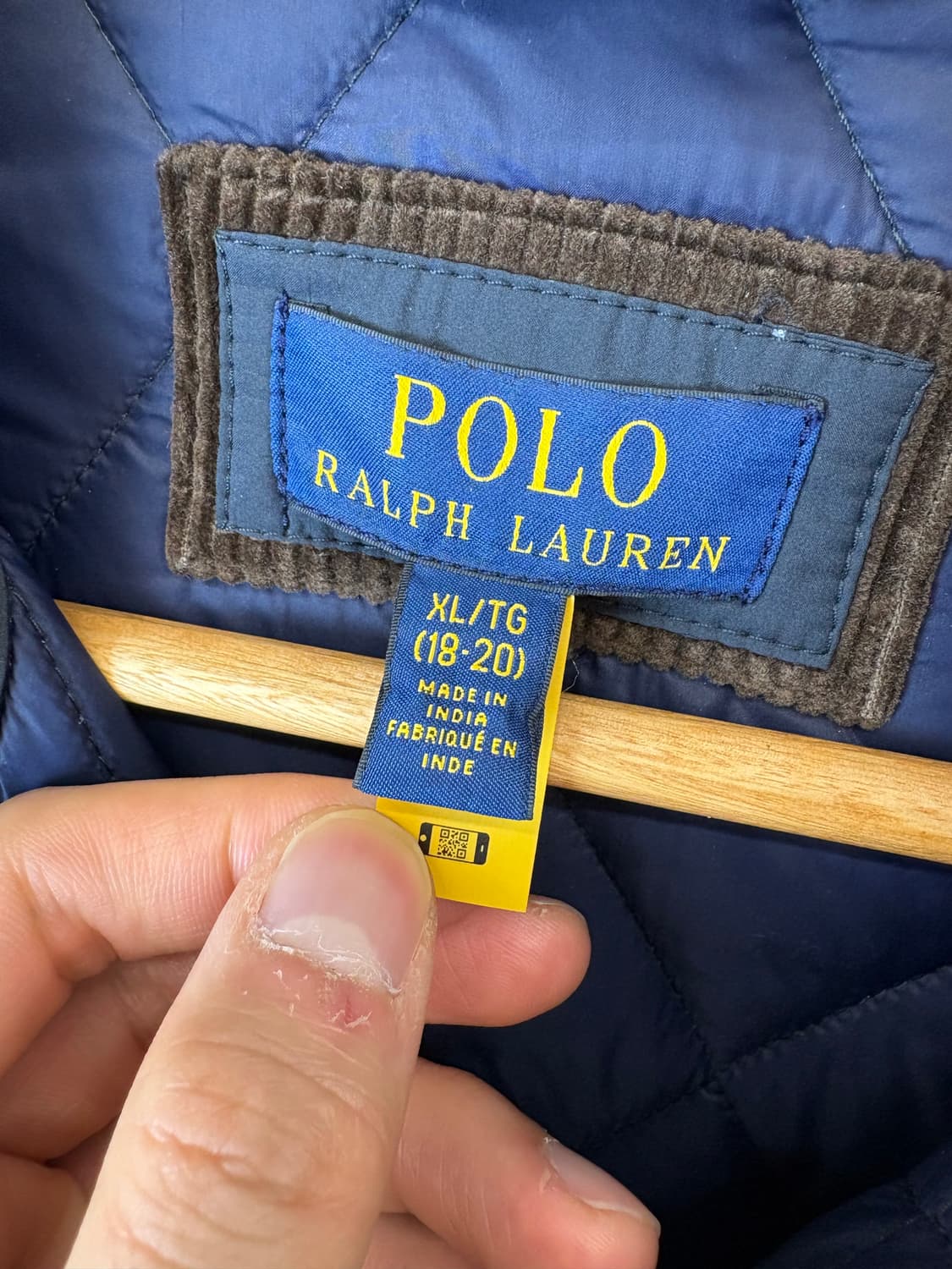 폴로랄프로렌 보이즈 큐알라벨 퀼팅 자켓 네이비 상품이미지9