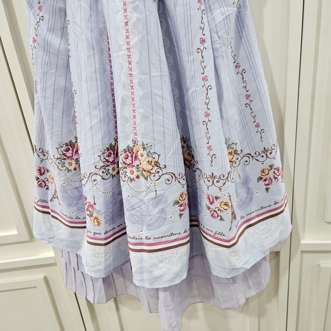 엑시즈팜 플라워 보더 코르셋 레이스업 원피스 상품이미지4