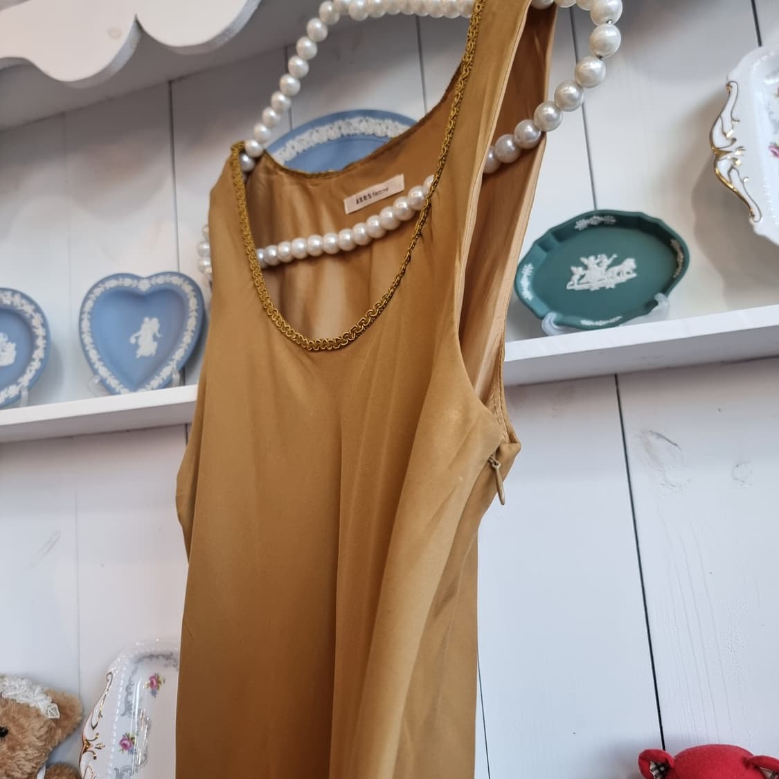 엑시즈팜 axes femme 초코카라멜 쉬폰 프릴 원피스 상품이미지5