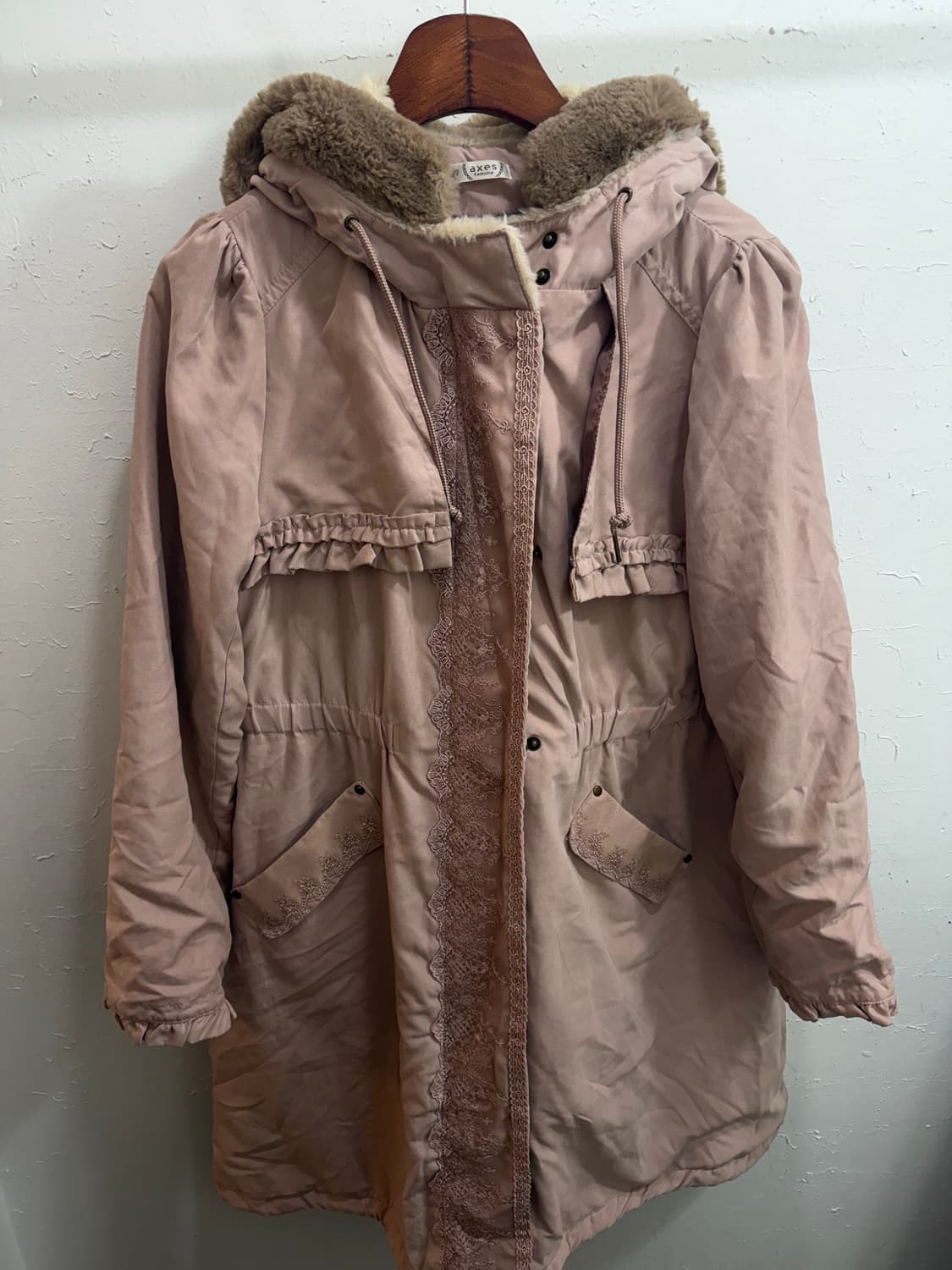 AXES FEMME 엑시즈팜 핑크 야상 🍥 상품이미지5