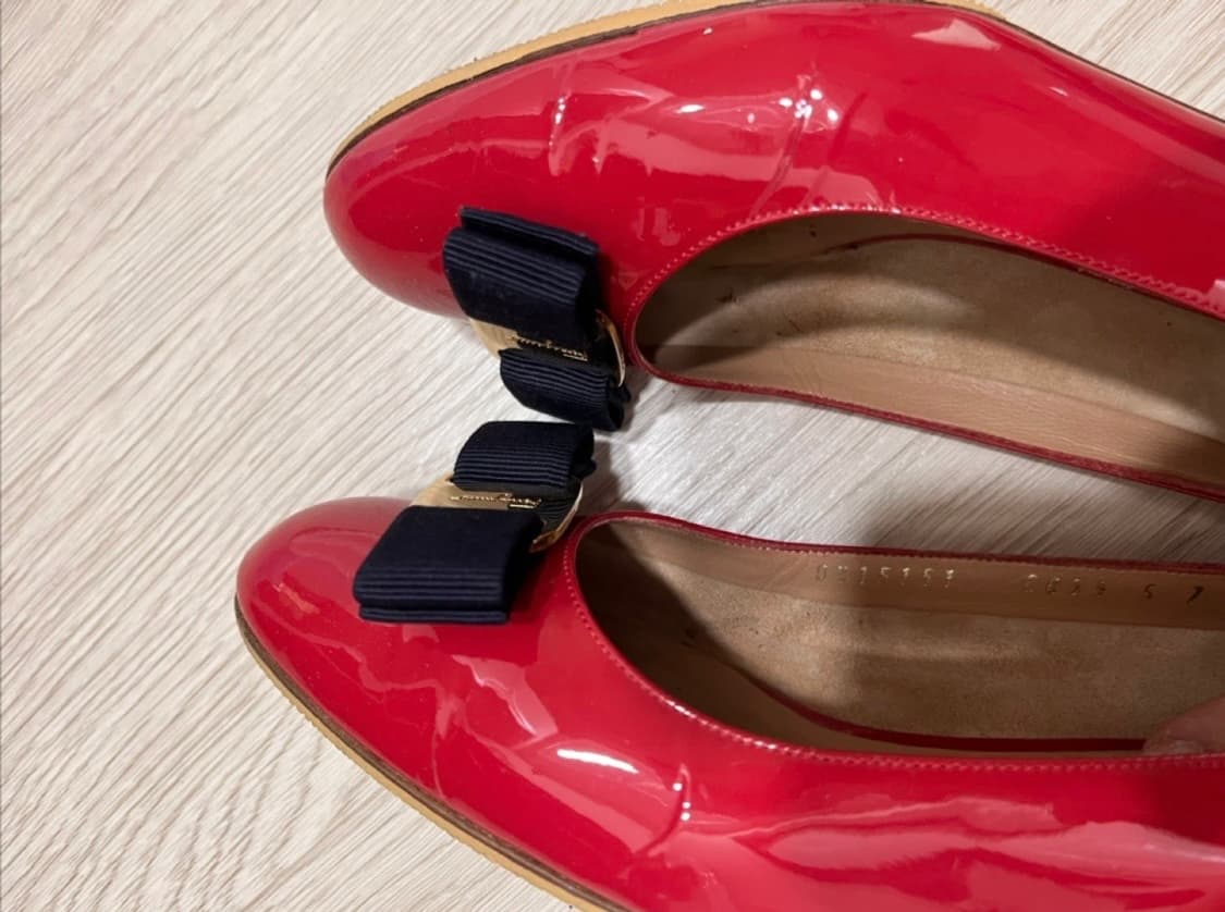 Ferragamo 페라가모 바라 펌프스 슈즈 레드_7사이즈(245mm) 상품이미지7