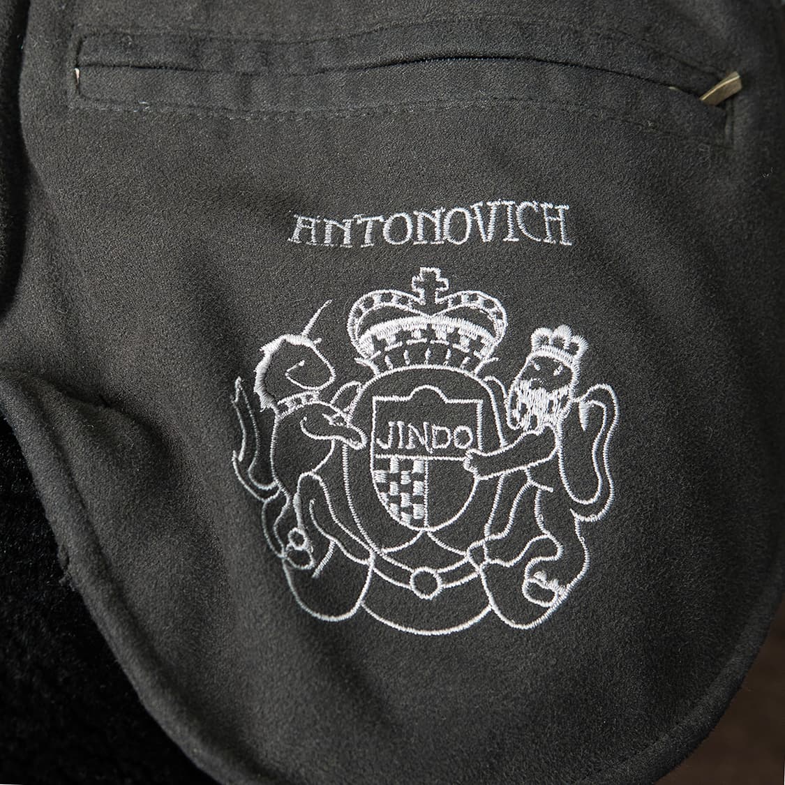 [110] 90s 안토노비치 by 진도모피 양가죽 시어링 베스트 블랙 상품이미지8