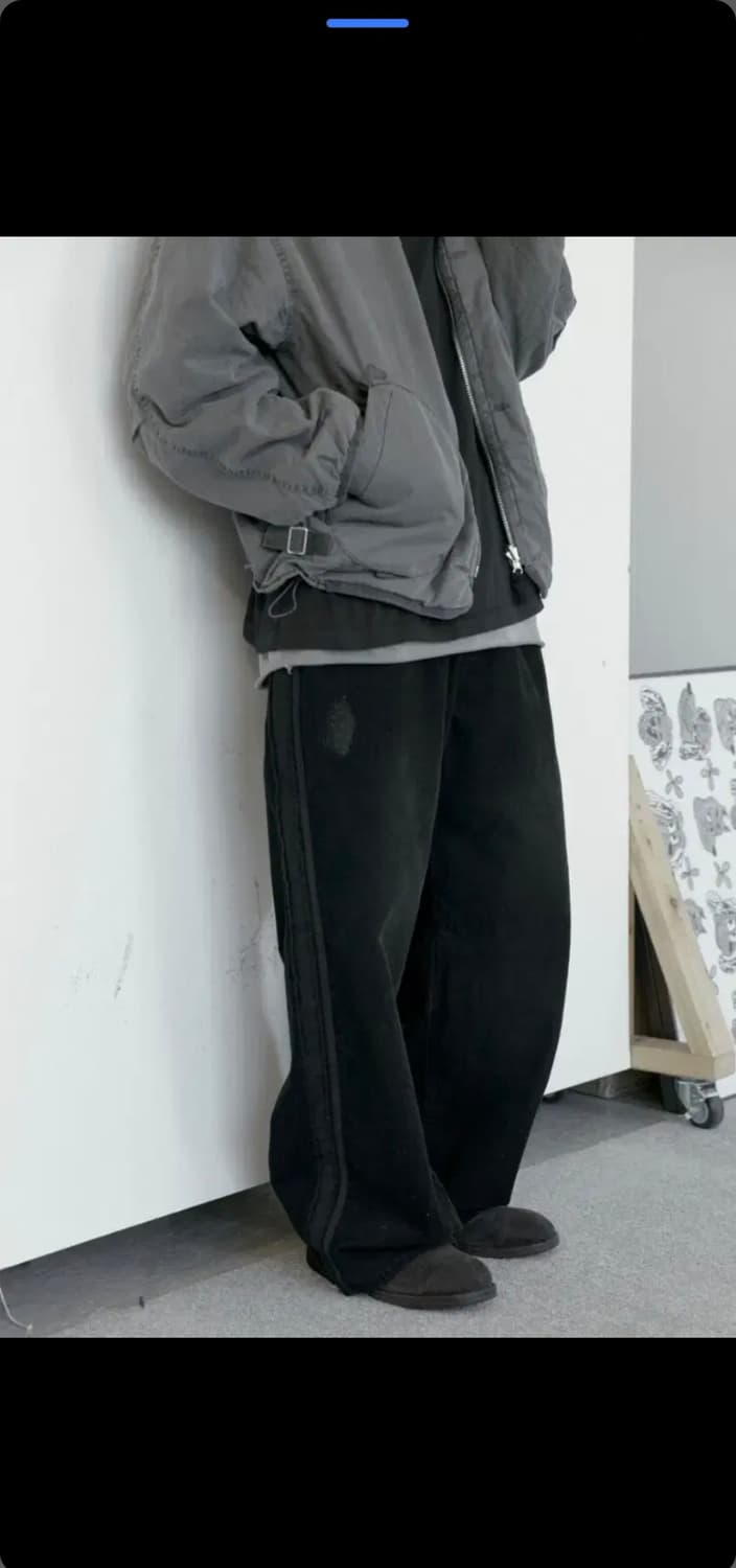 [3] 폴리테루 리빌드 코듀로이 고시마 팬츠 블랙 브라운 페이디드 상품이미지2