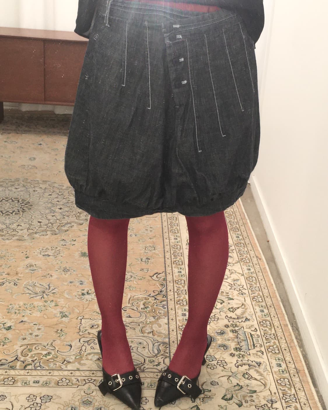 벌룬핏 데님 스커트 상품이미지1