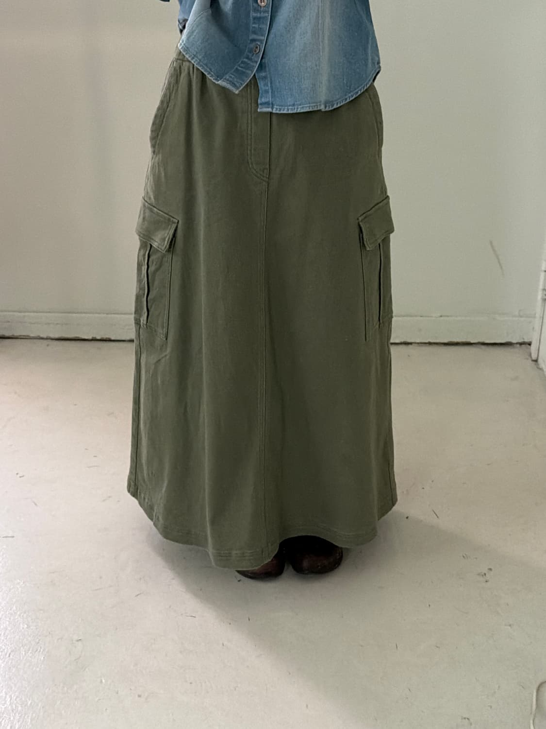 일본빈티지 카고 롱스커트  상품이미지1