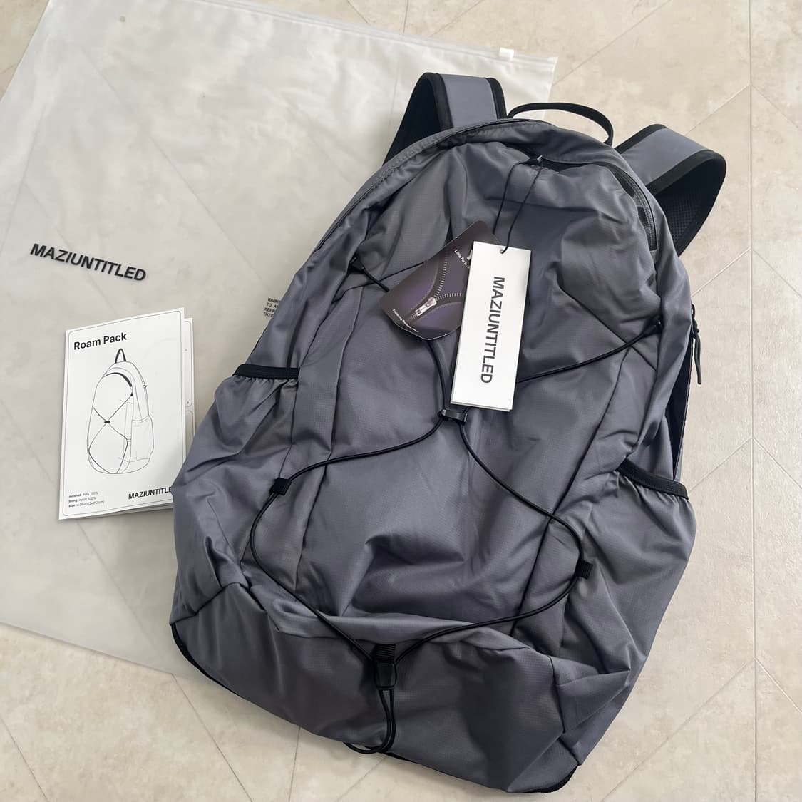 [새상품]마지언타이틀 롬 백팩 가방 그레이 상품이미지1