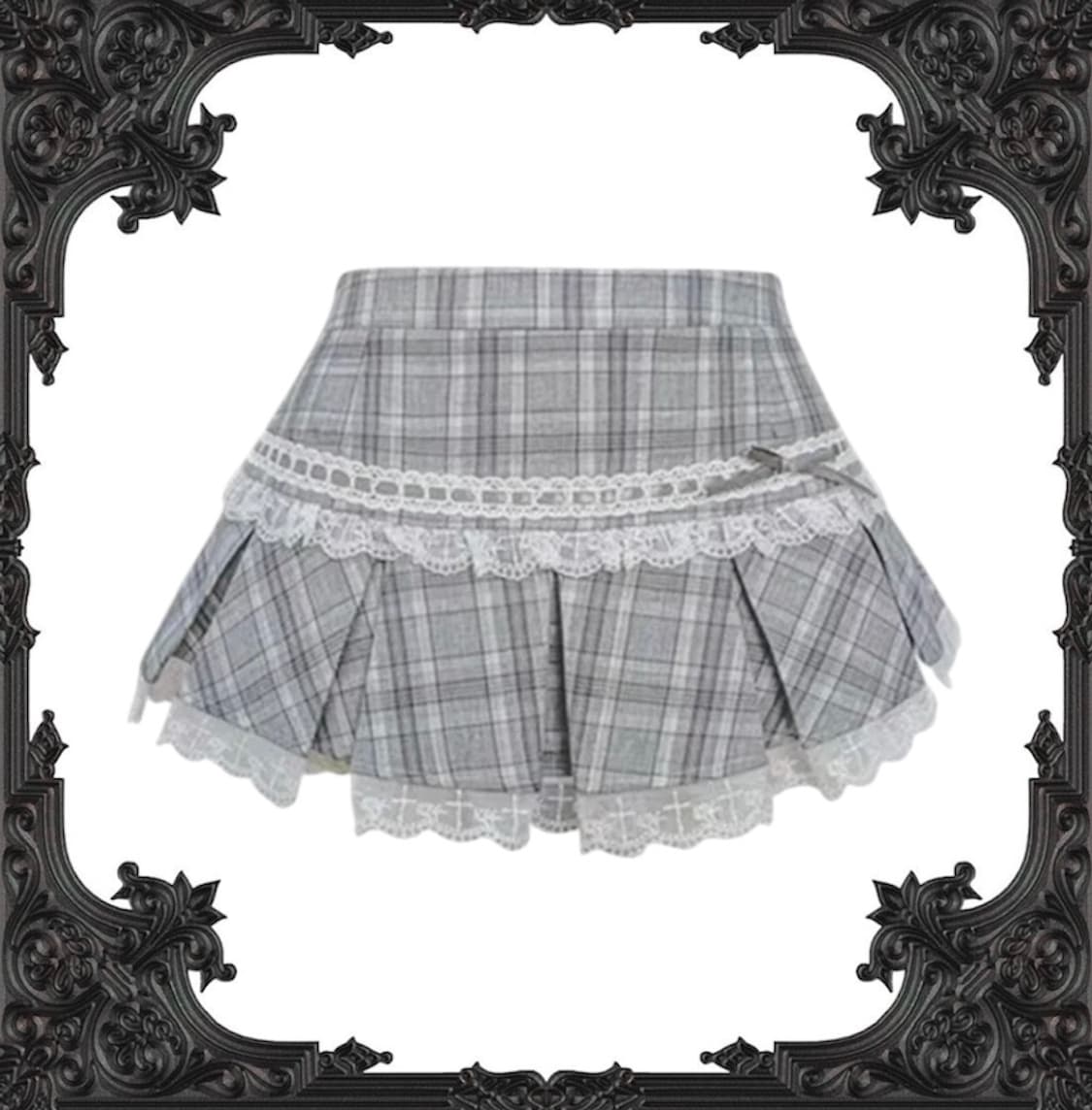 checkered frill skirt 상품이미지1