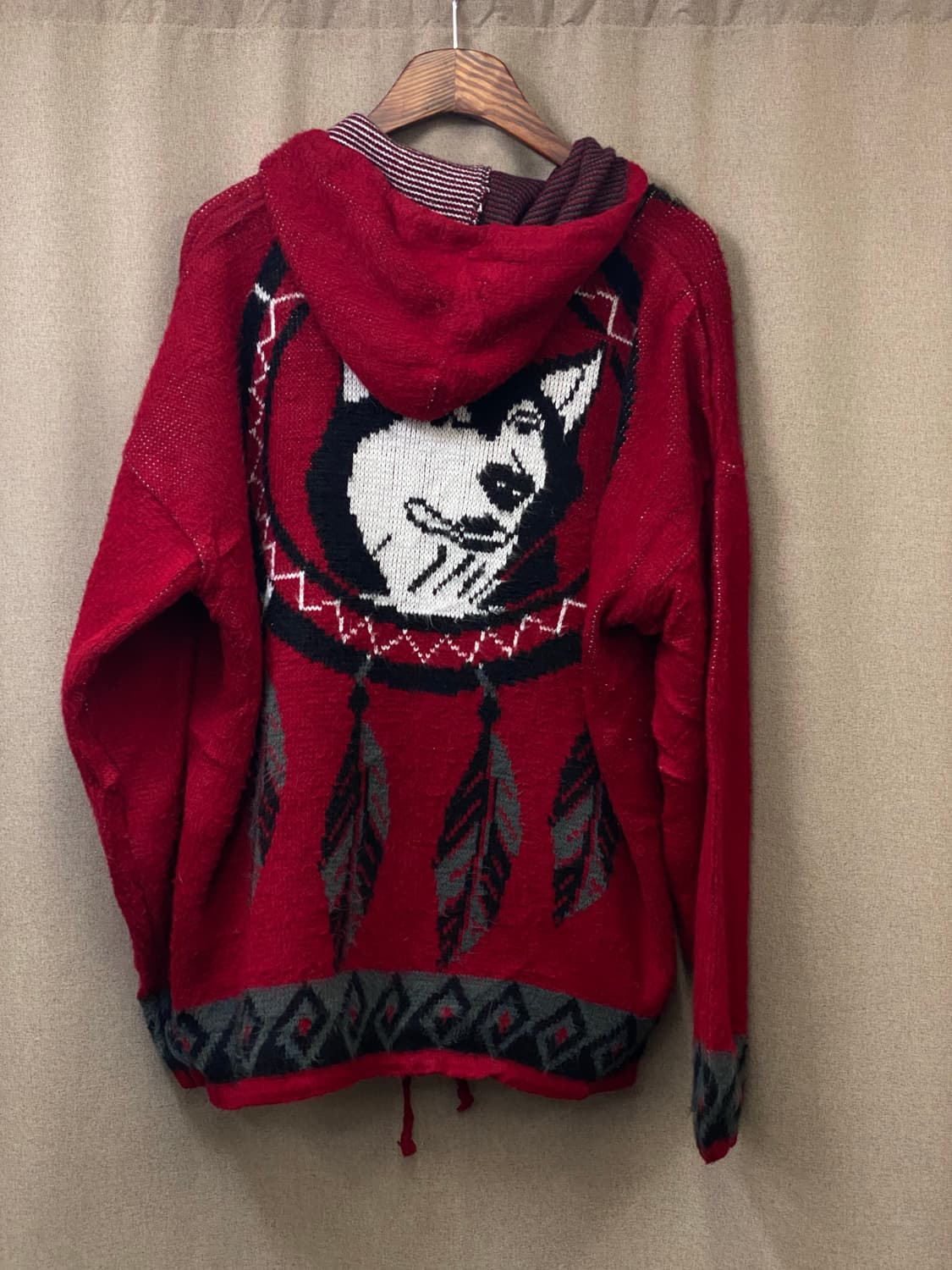 빈티지 헤비 니트 후드 집업 상품이미지4