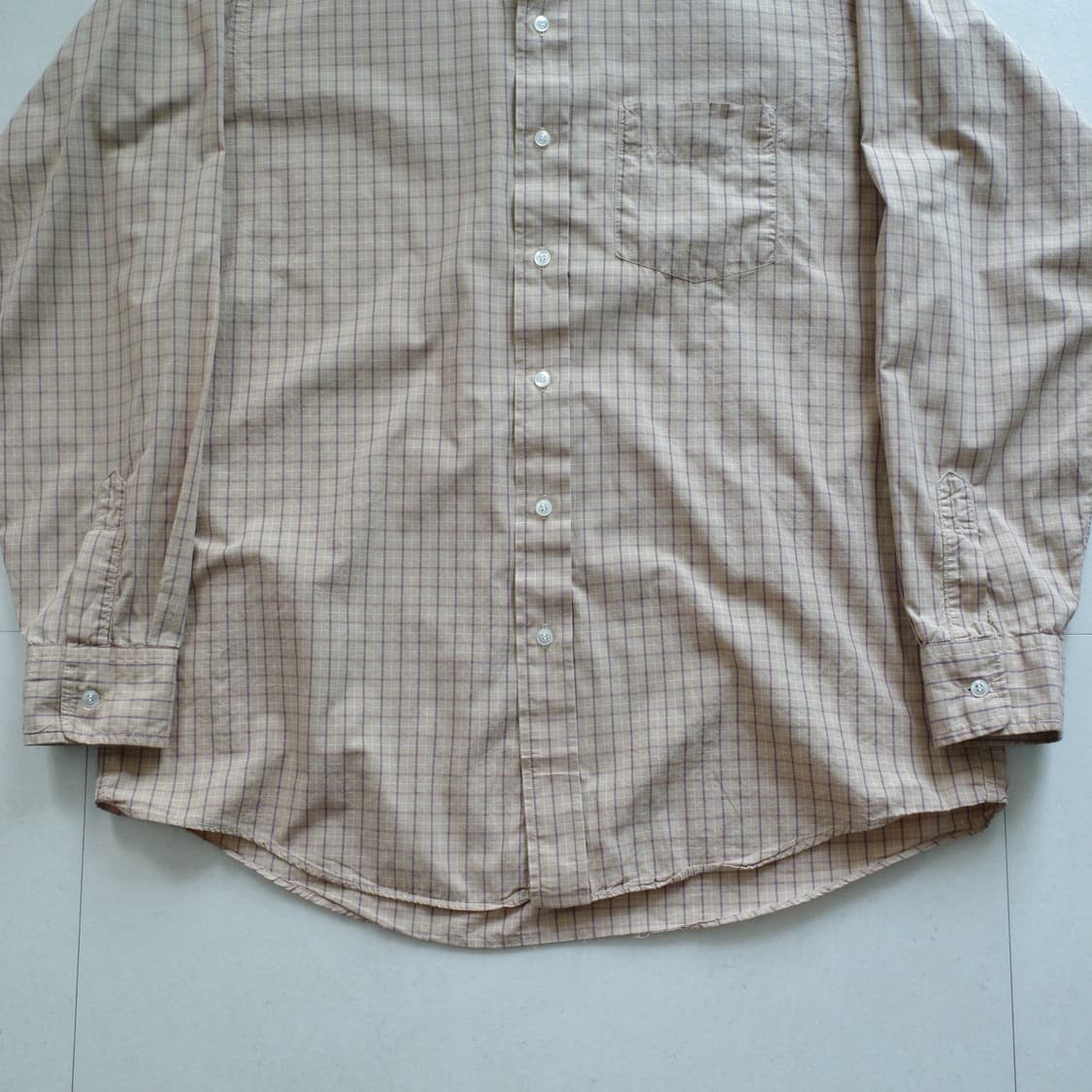 90s 엘엘빈 빈티지 MADE IN USA 체크 셔츠 커스텀핏 L 상품이미지4