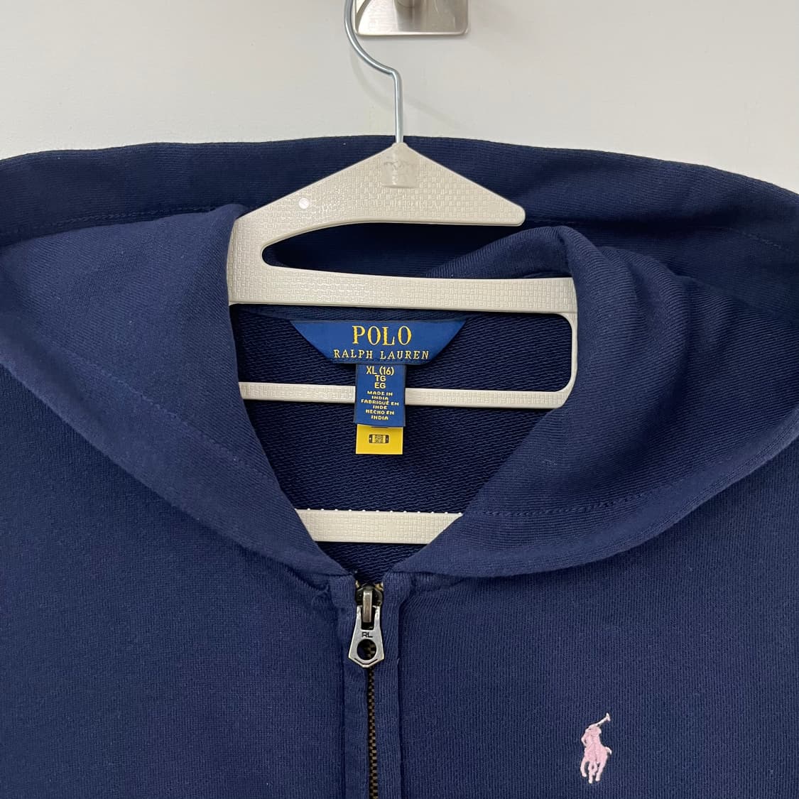 폴로 랄프로렌 신형 핑크 포니 네이비 후드집업 상품이미지5