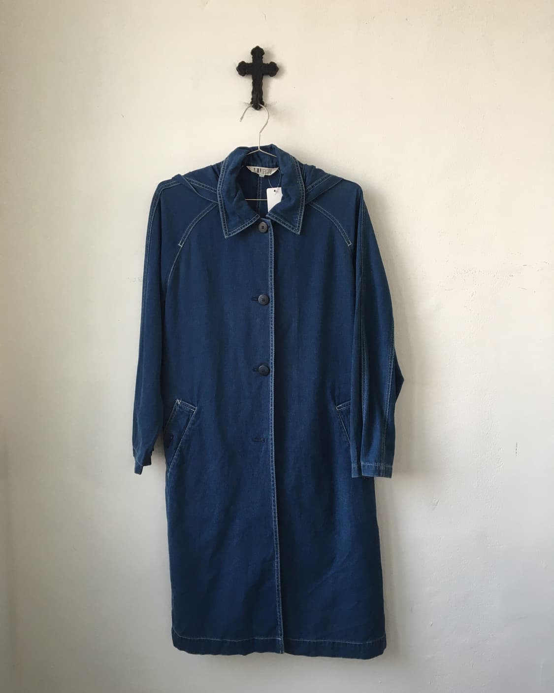 Hood denim long jacket 상품이미지2