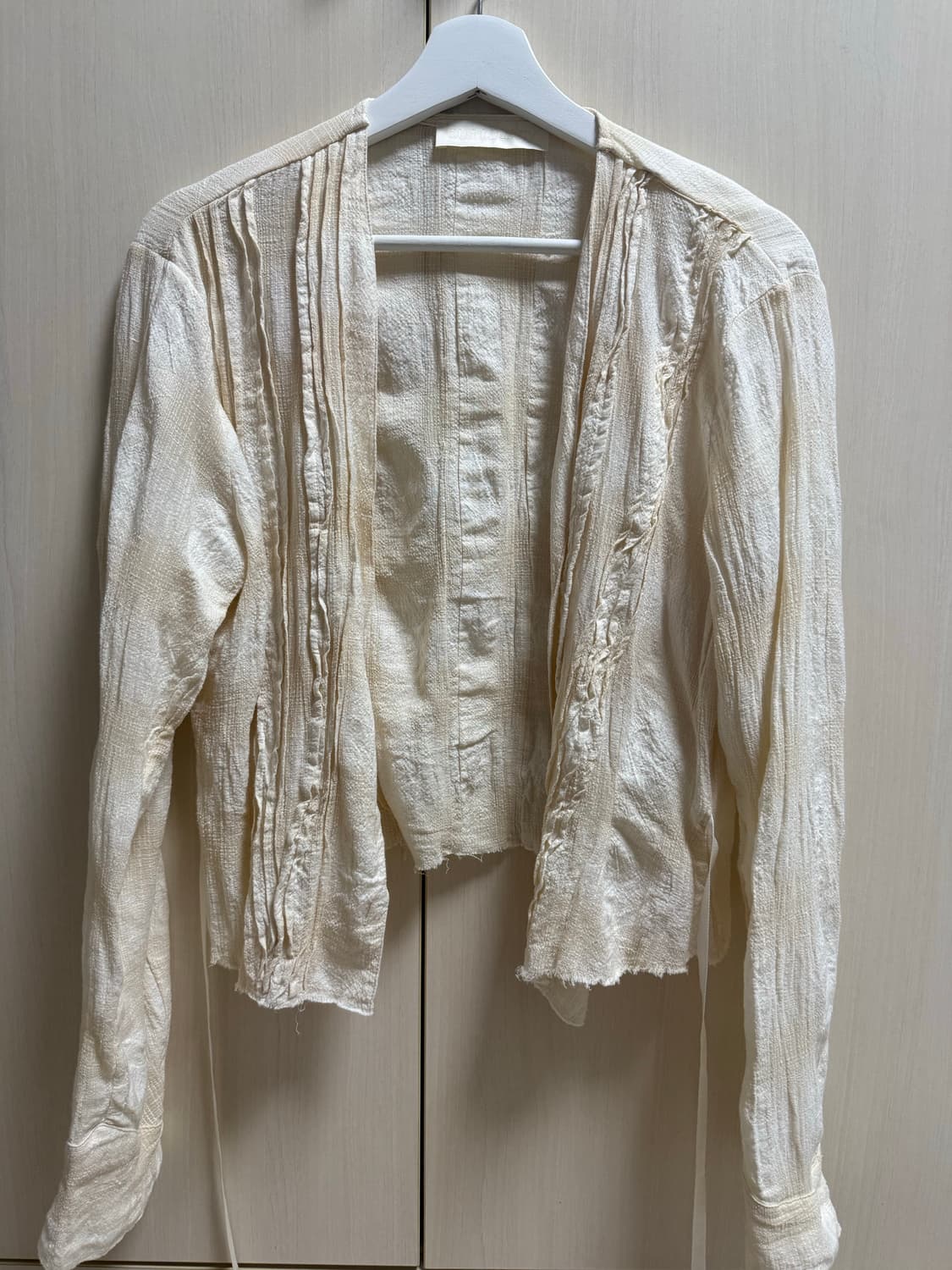 아워레가시 타이 웨이스트 플리츠블라우스 상품이미지2