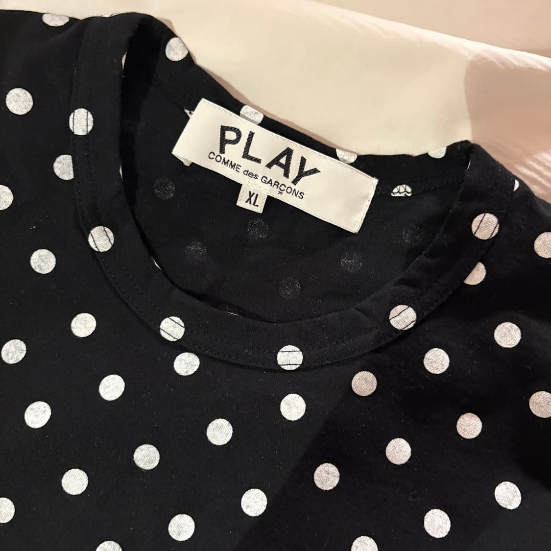 꼼데가르송 플레이 / 폴카도트 폴카닷 롱슬리브 블랙 / XL(6) 상품이미지3