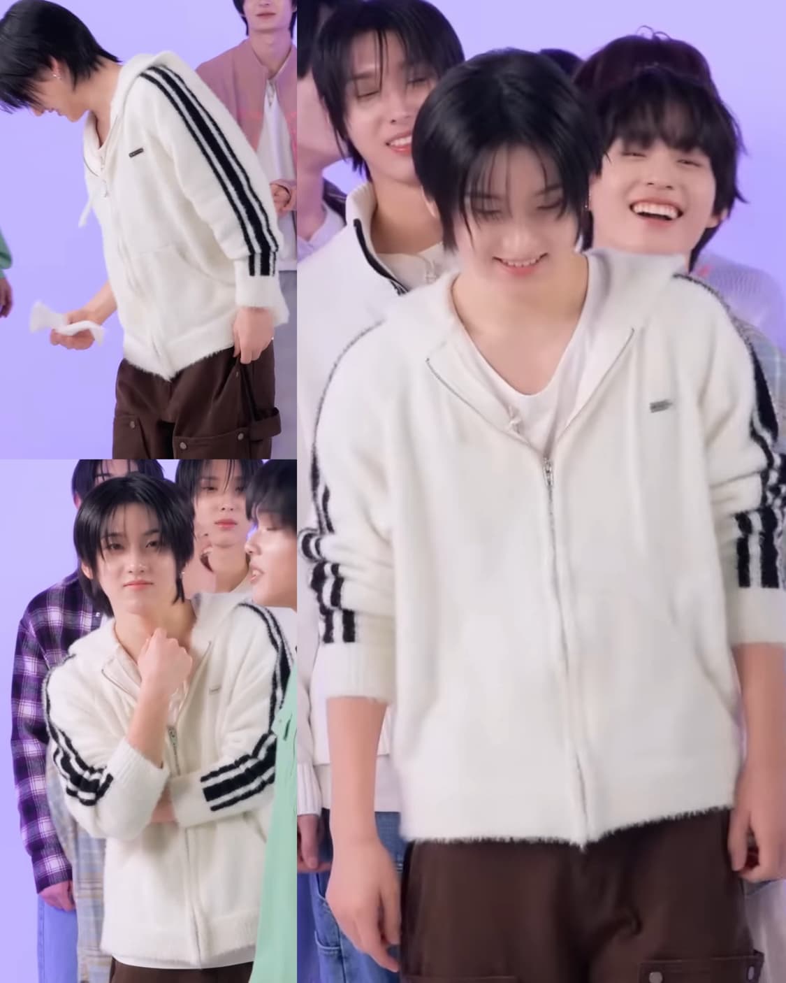 HAIRY KNIT HOODIE ZIP UP 오와이 니트 후드집업 상품이미지2