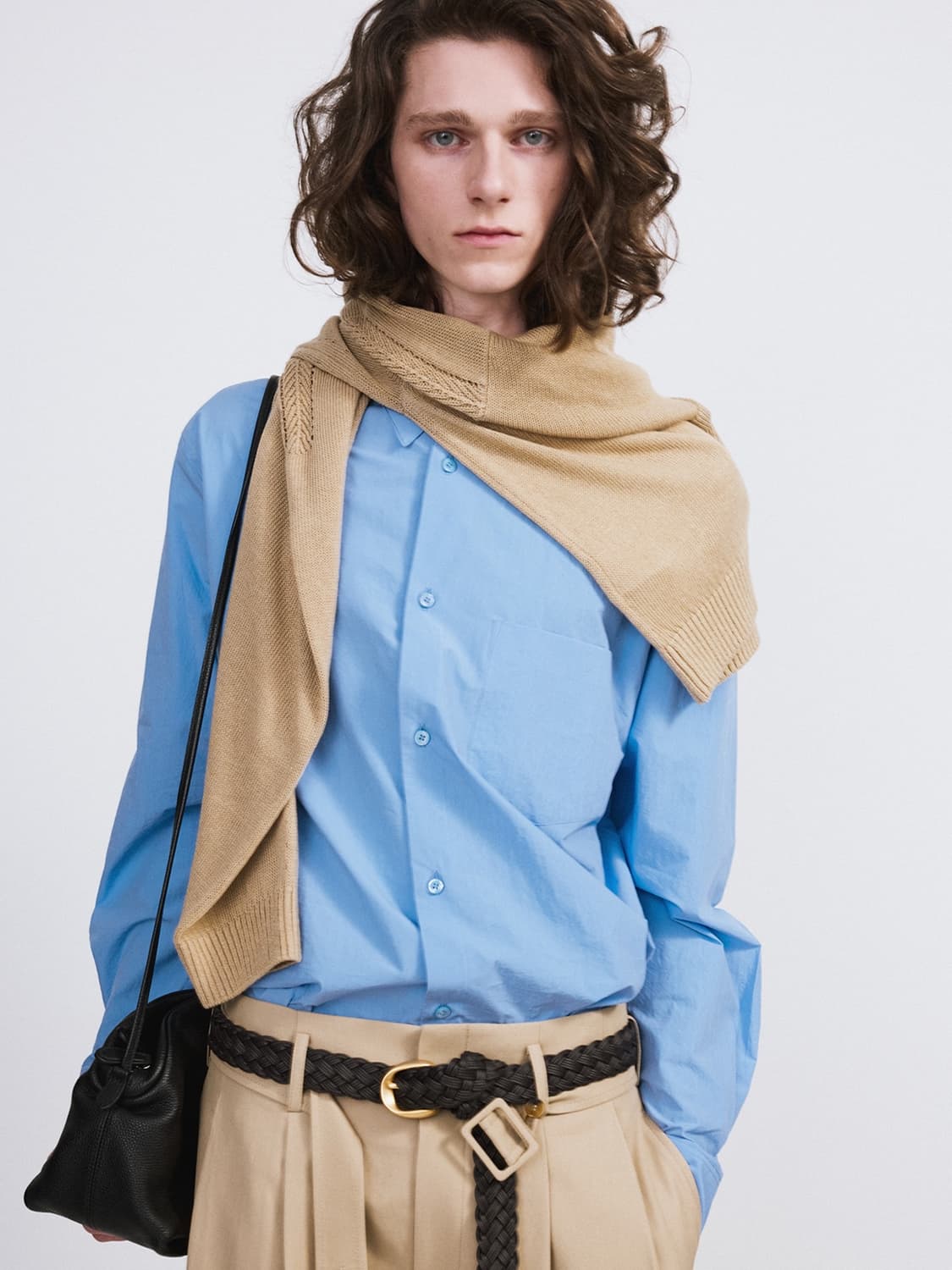 렉토 26SS 코튼 포켓 셔츠 베이비 블루 상품이미지1