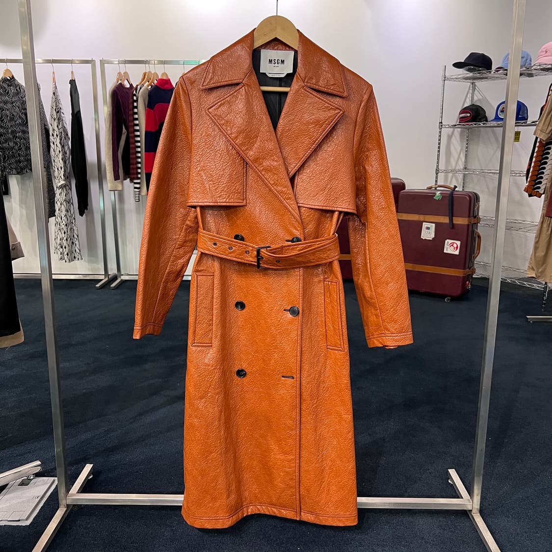 [38] MSGM 브라운 비스코스 더블 코트 상품이미지2