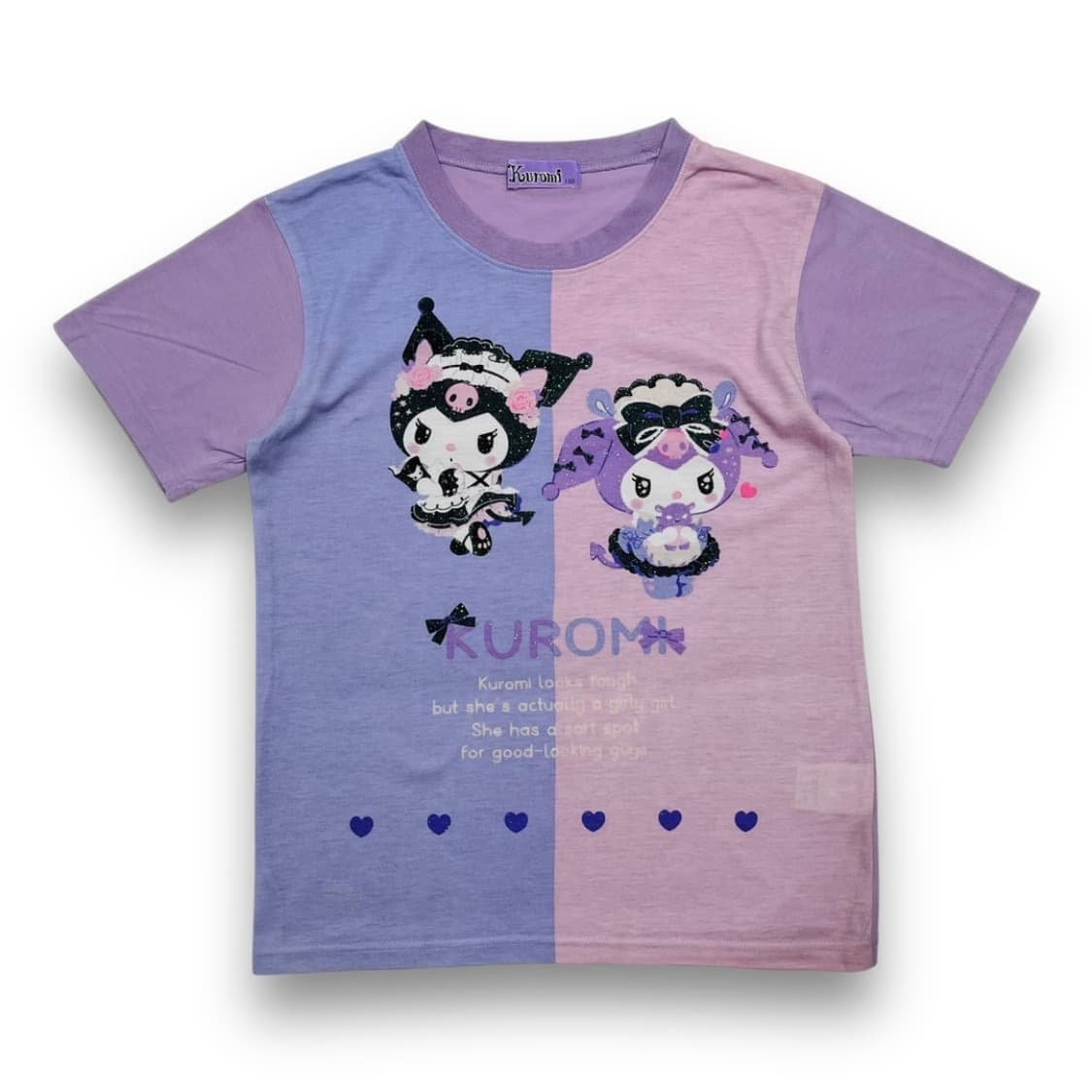 쿠로미 쨩 메이드복 코스튬 키치 산리오 반팔 티셔츠 상품이미지1