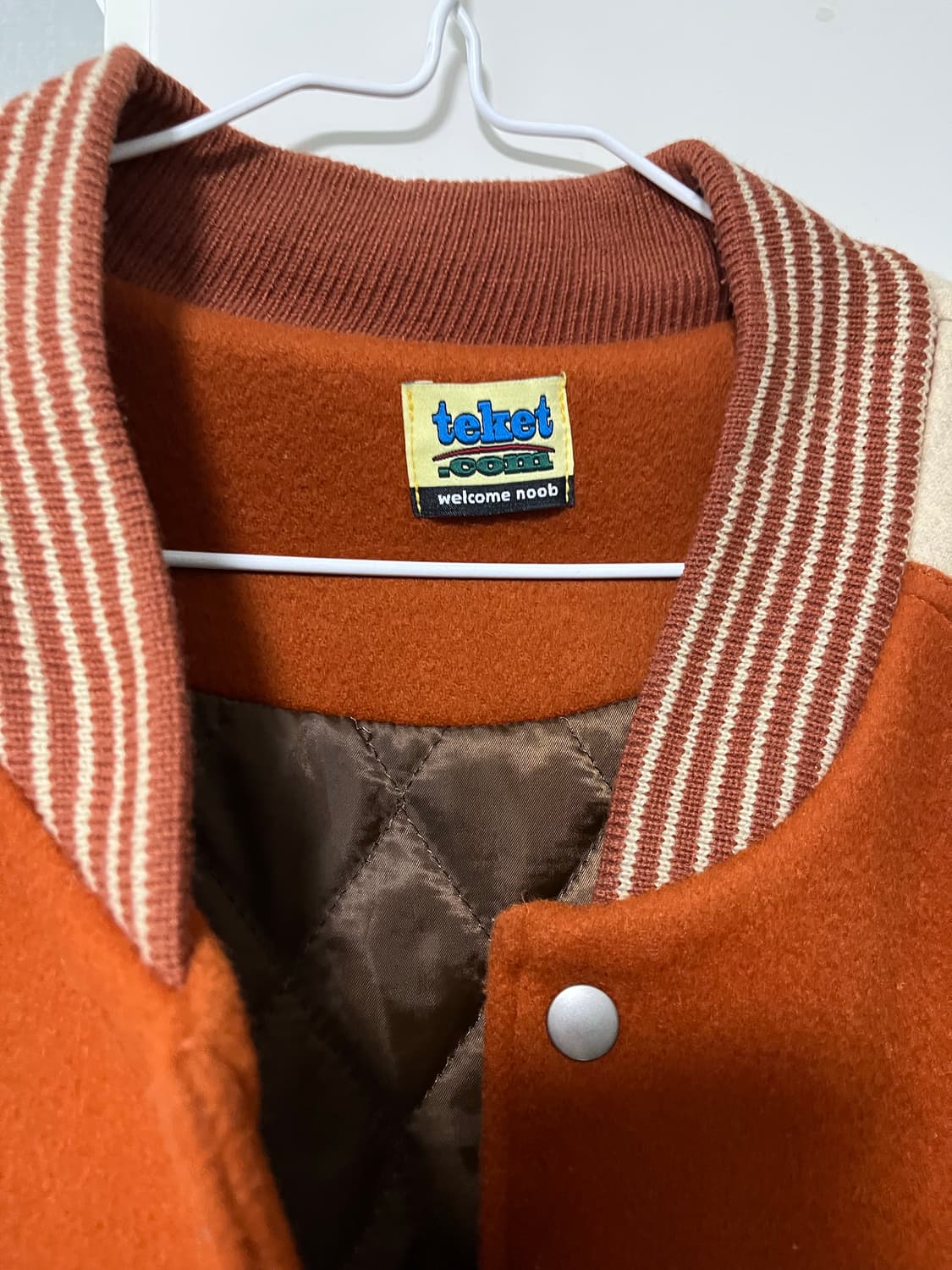 테켓 바시티 자켓 오렌지 L 상품이미지3