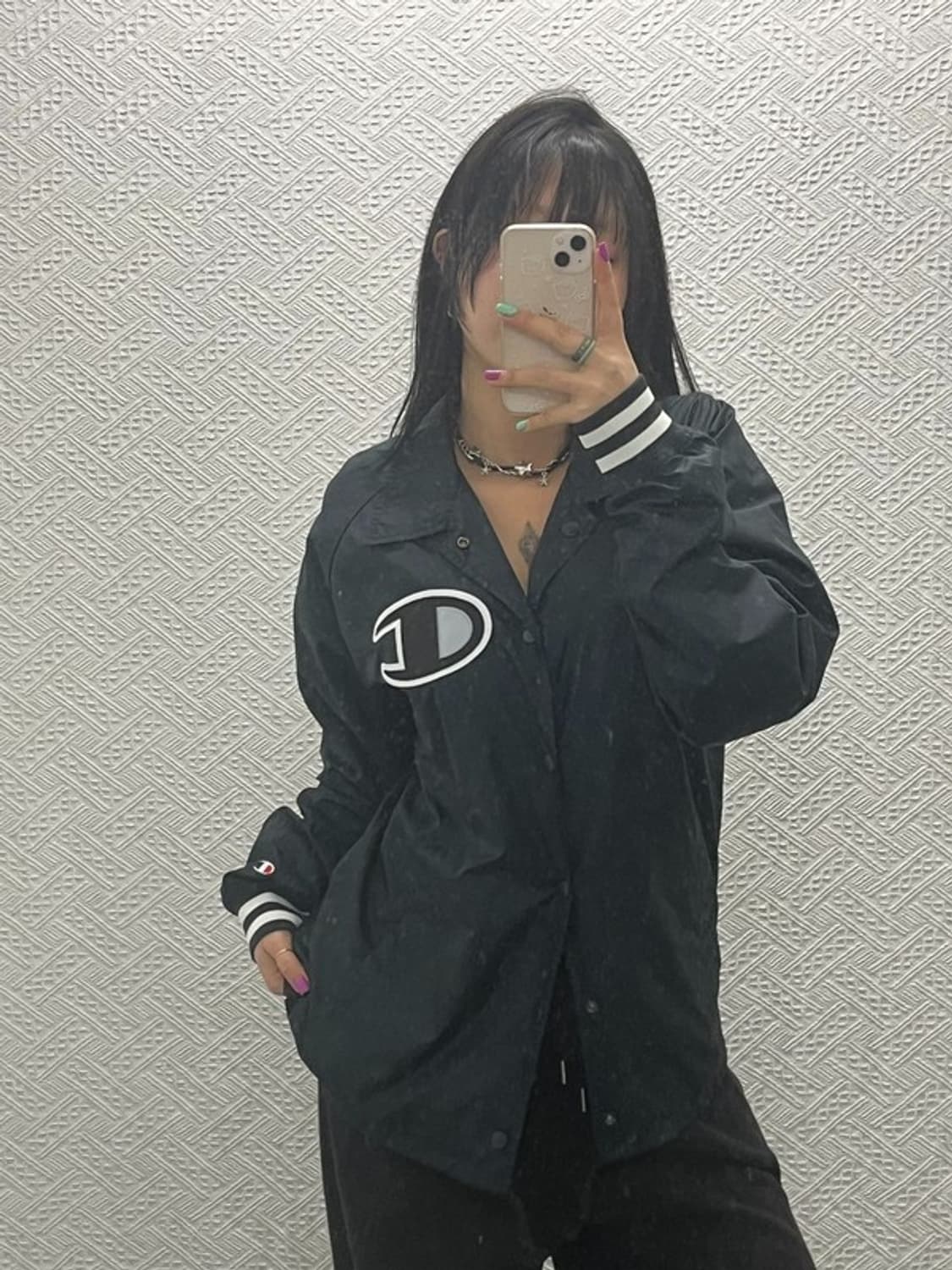 챔피언 올드스쿨 빅로고 바람막이 코치자켓 M C06760 상품이미지1