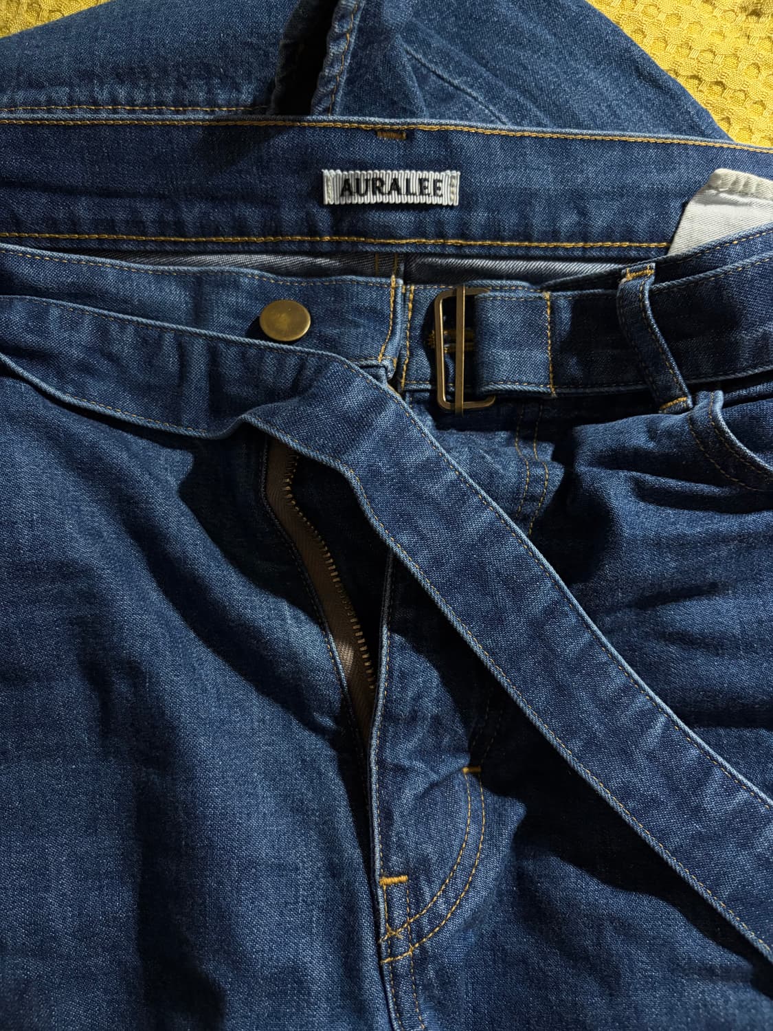 오라리 25ss 셀비지 벨트데님 상품이미지1