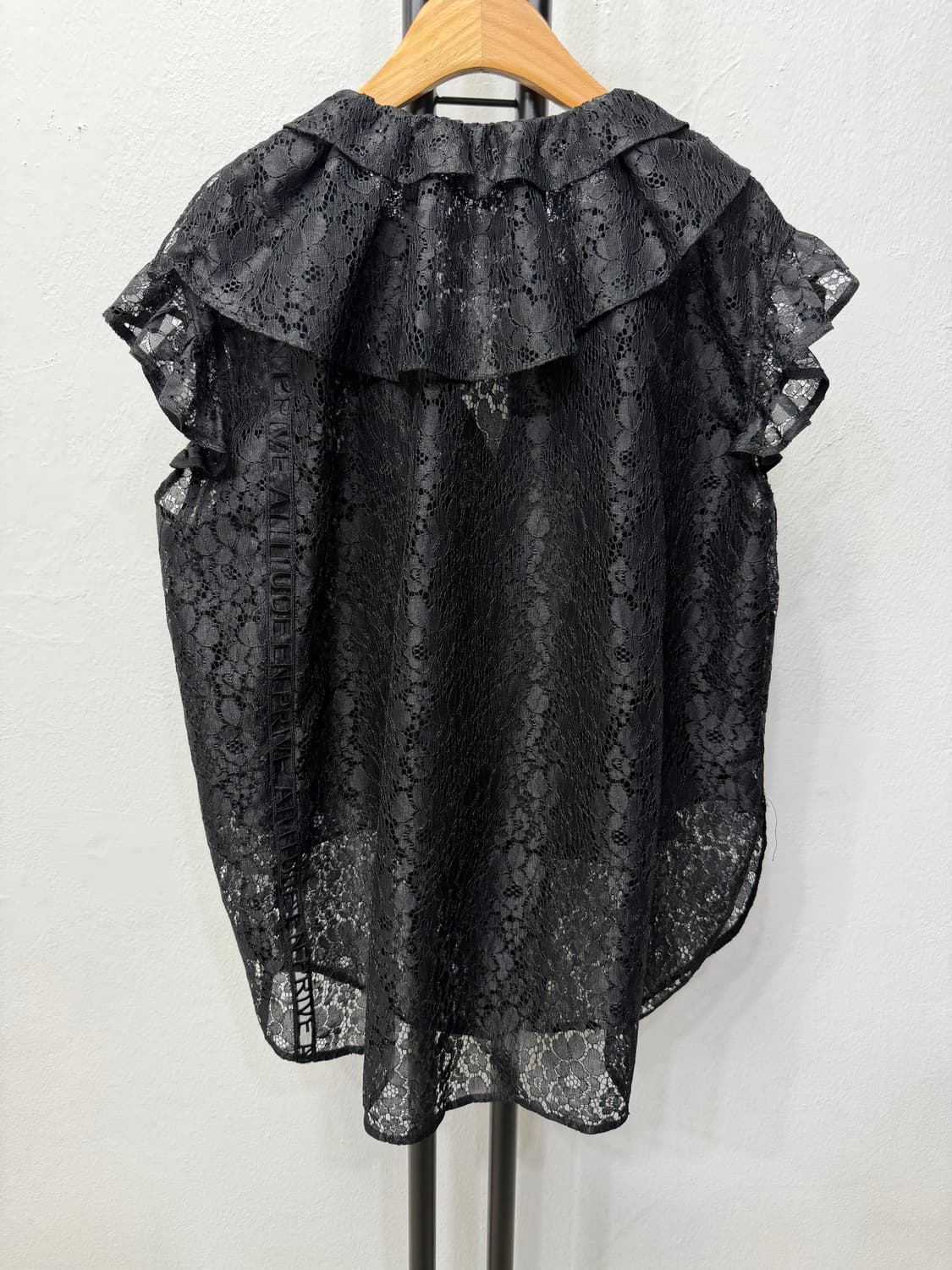 정품) SYSTEM 시스템 한섬 21ss 블랙 레이스 블라우스 82 상품이미지4