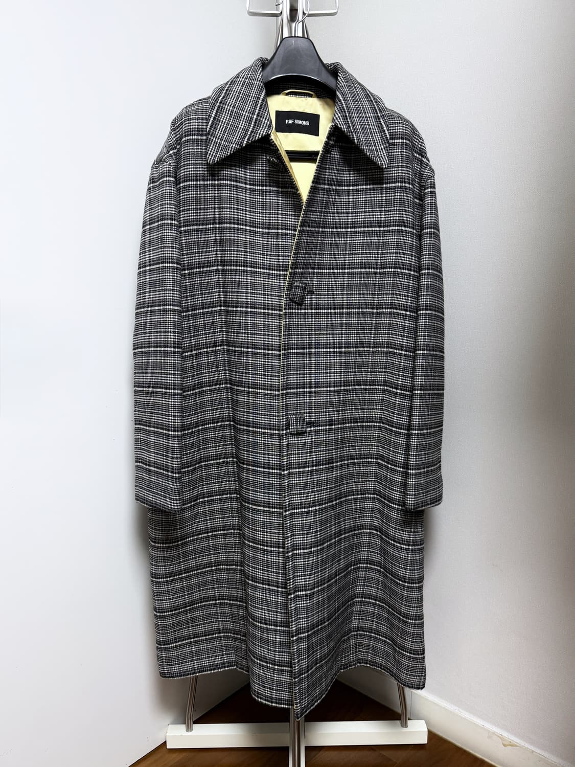 라프시몬스 18fw 카반 울 체크코트 46 상품이미지2