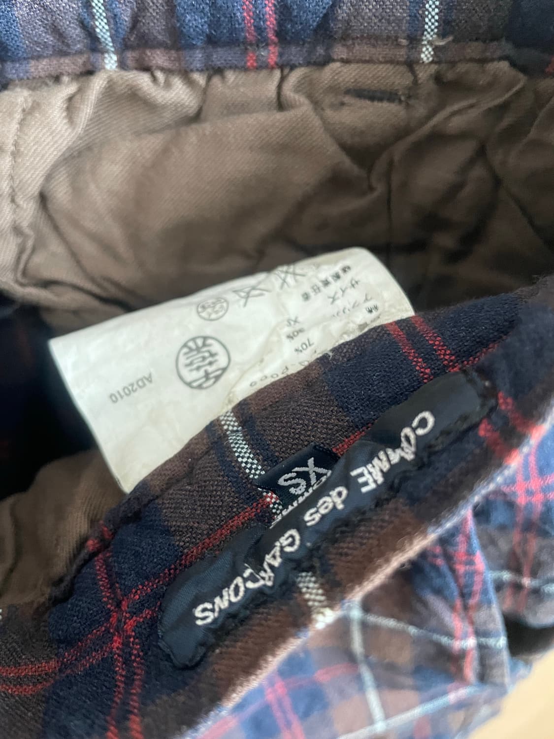 꼼데가르송 옴므 체크 쇼츠 상품이미지5