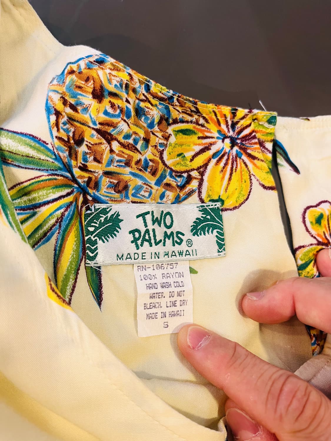 투 팜스 파인애플 패턴 레이온 원피스 (하와이산) 상품이미지3