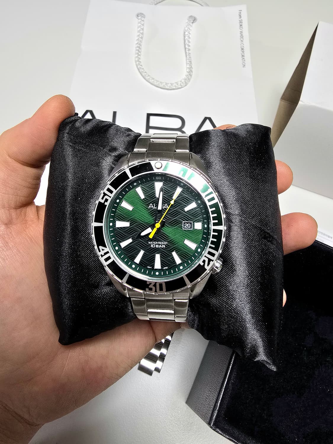 세이코 ALBA 그린 웨이브 다이얼 AG8K29X1 상품이미지1