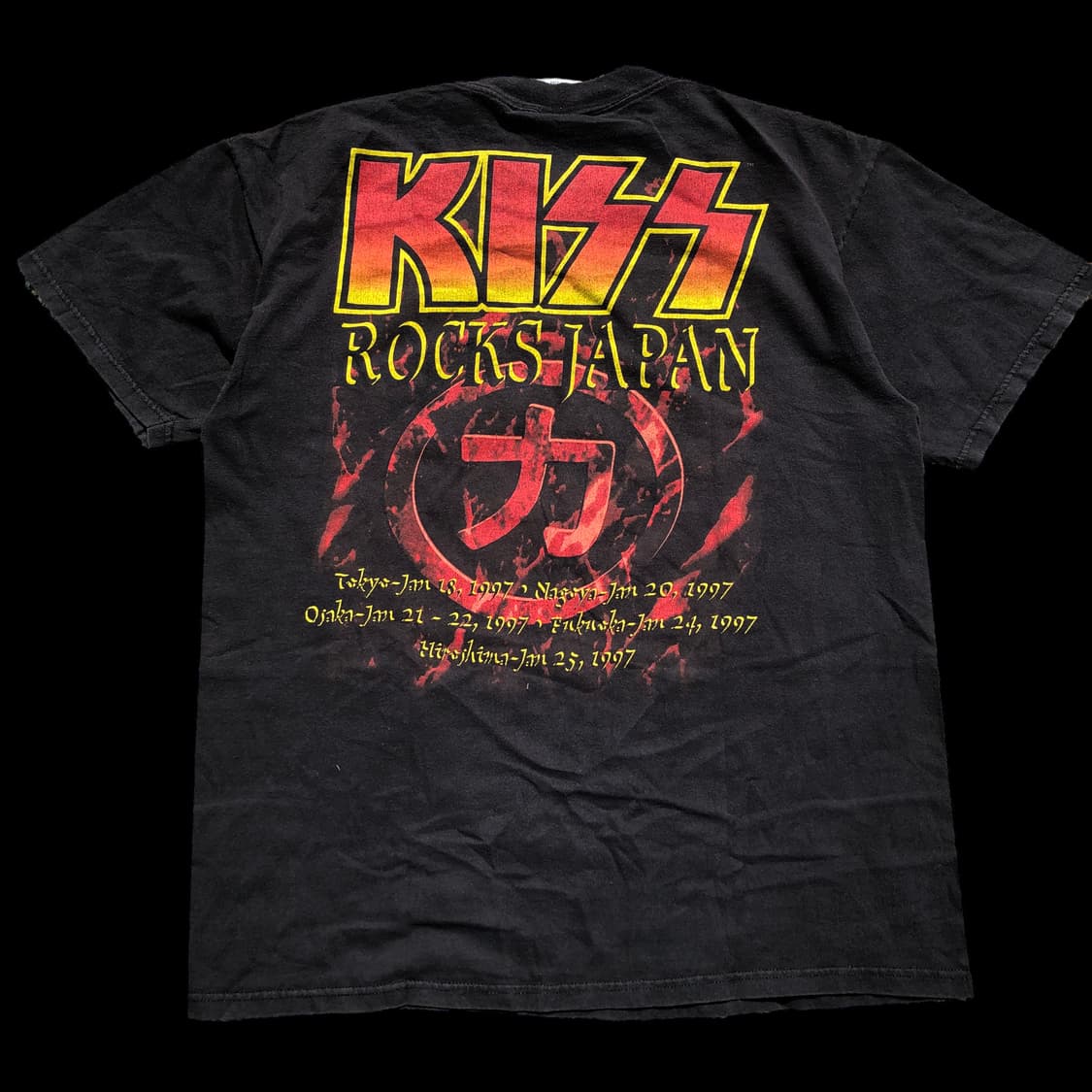 [L] 96-97 KISS TOUR 락 밴드 티셔츠 상품이미지2