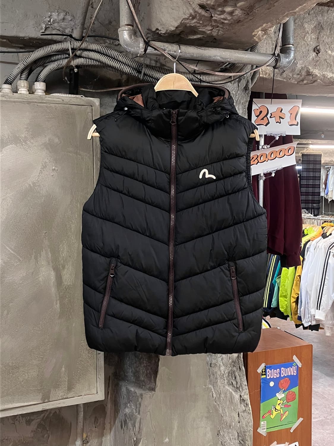 에비수 패딩 조끼 블랙 M  #csz3532 상품이미지1