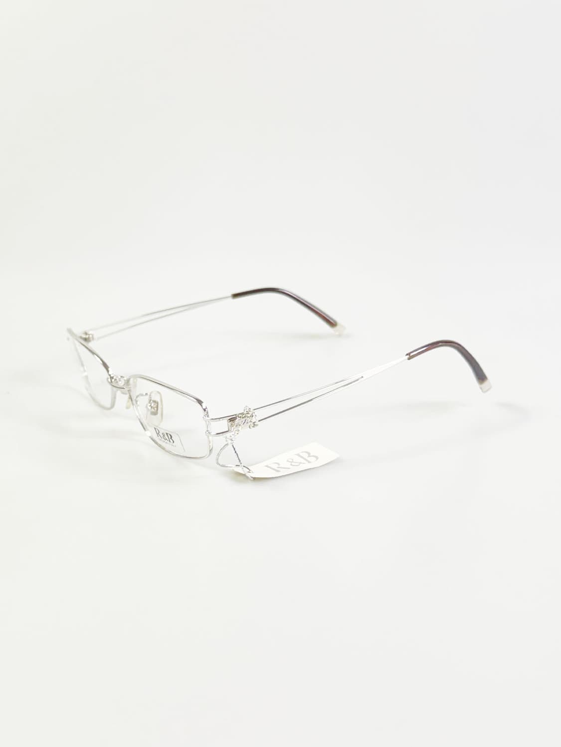 R&B EYEWEAR 실버 슬림 스퀘어 메탈 빈티지 안경 상품이미지3