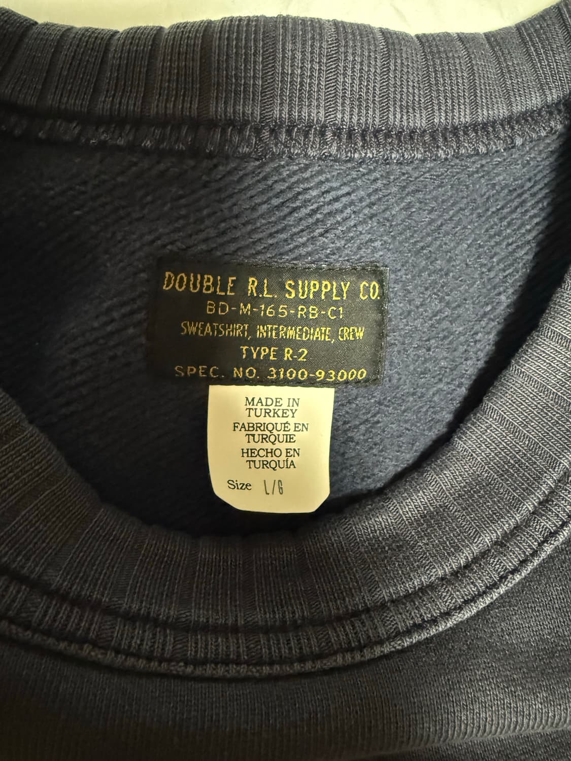 더블알엘 맨투맨 판매합니다 상품이미지3