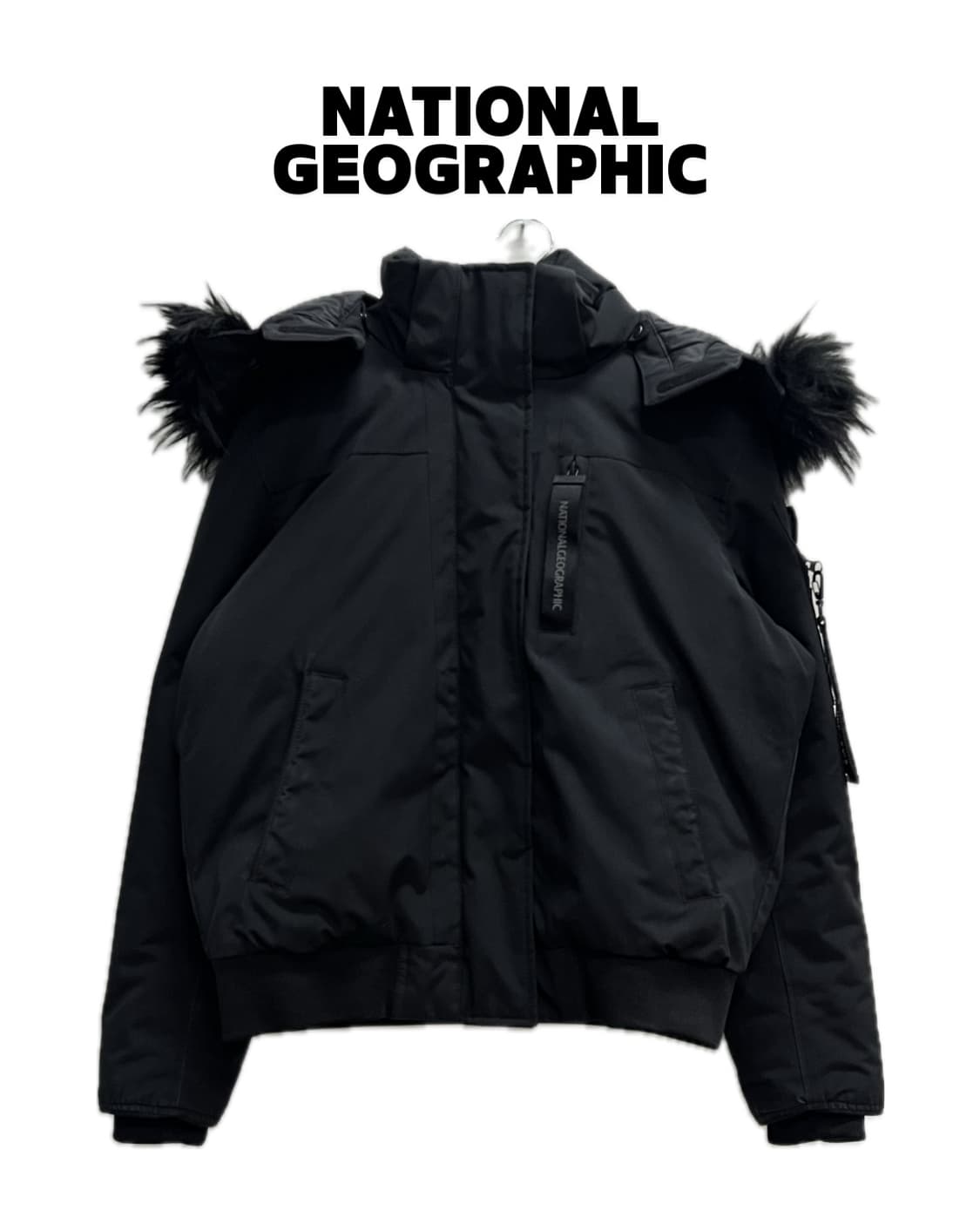 내셔널지오그래픽 타루가 덕다운 숏패딩 블랙 상품이미지1