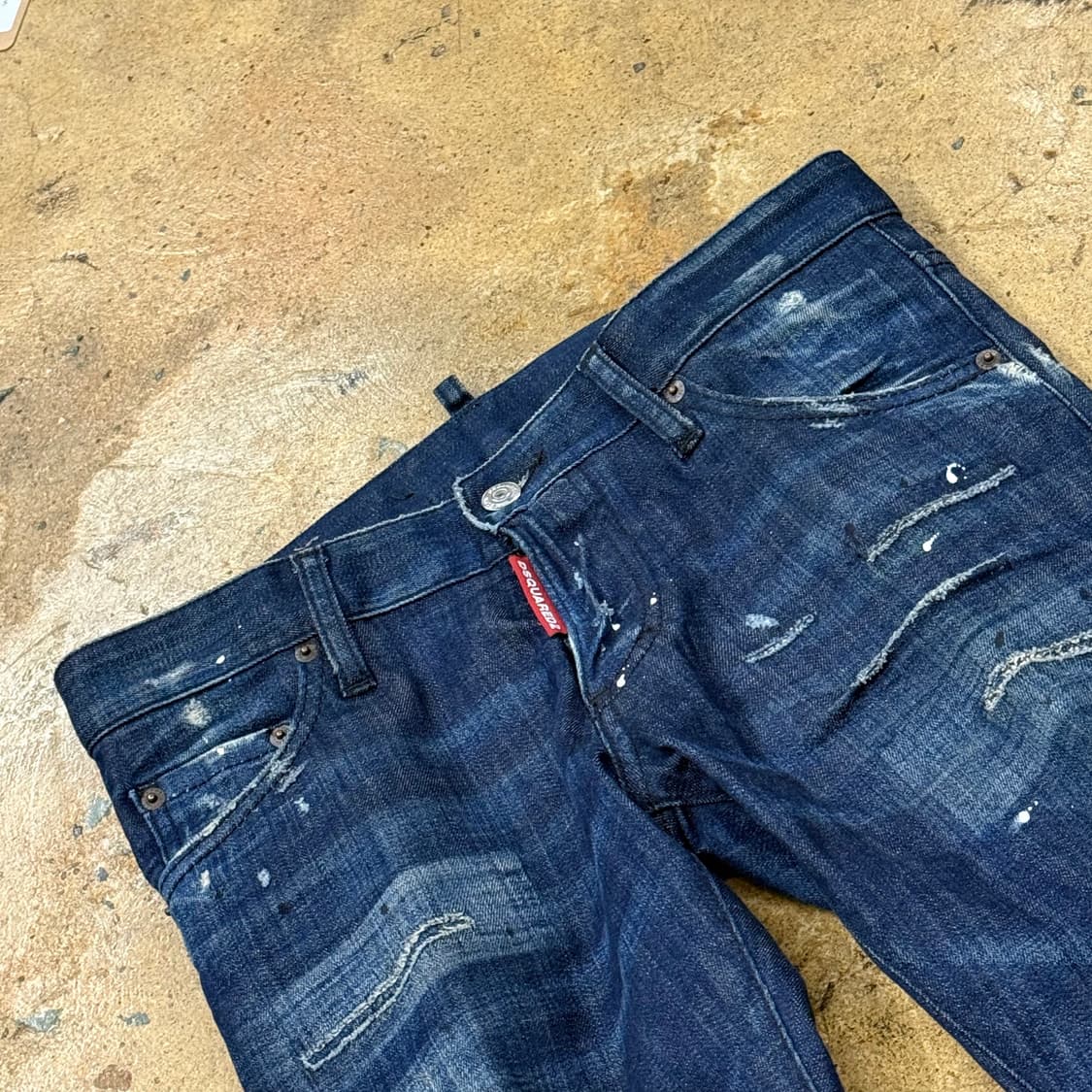 [정품/44] DSQUARED2 스플래터 데님 청바지 b15 상품이미지1