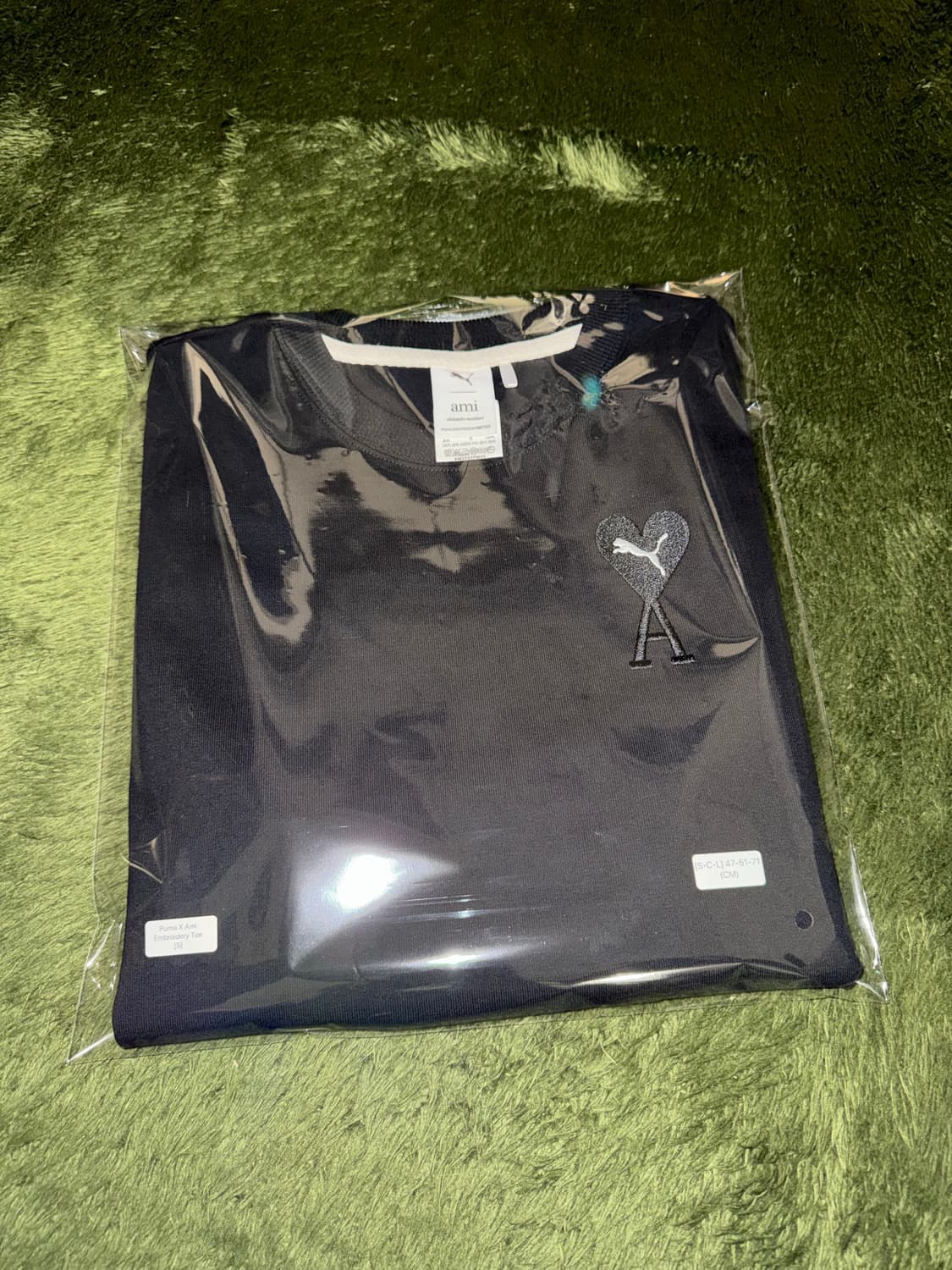 [S] 푸마 X 아미 콜라보 엠브로이더리 로고 티셔츠 블랙 상품이미지9