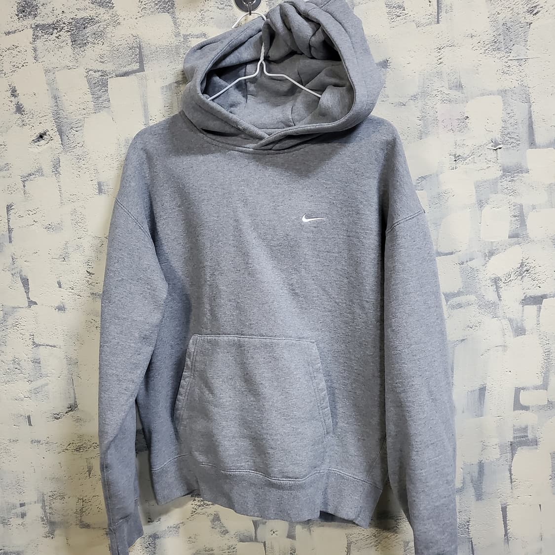 나이키 스우시 기모 회색 후드티  상품이미지1