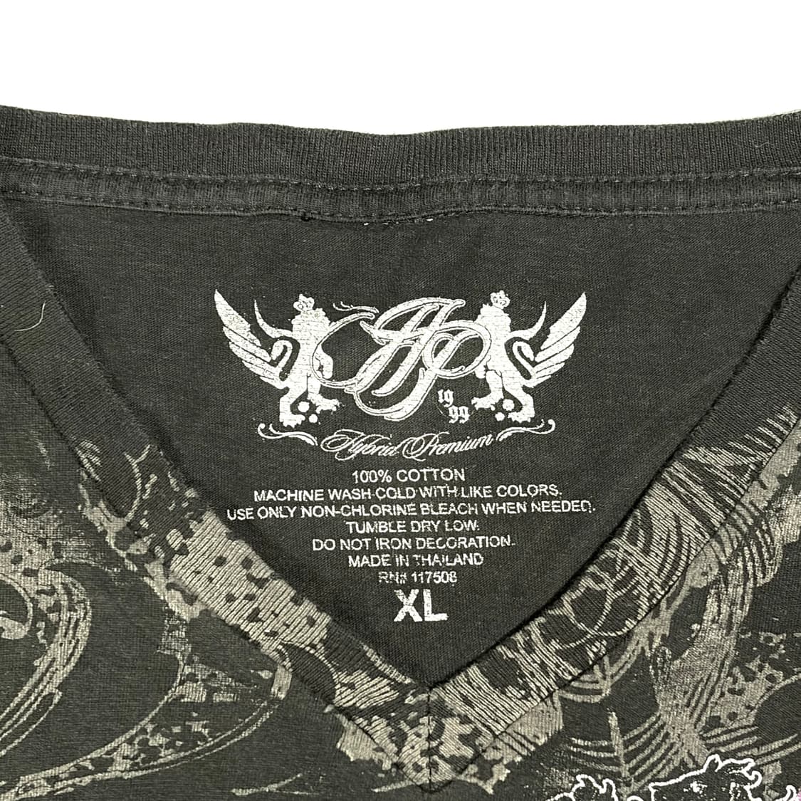 스컬 블랙 빈티지 반팔 XL 상품이미지5