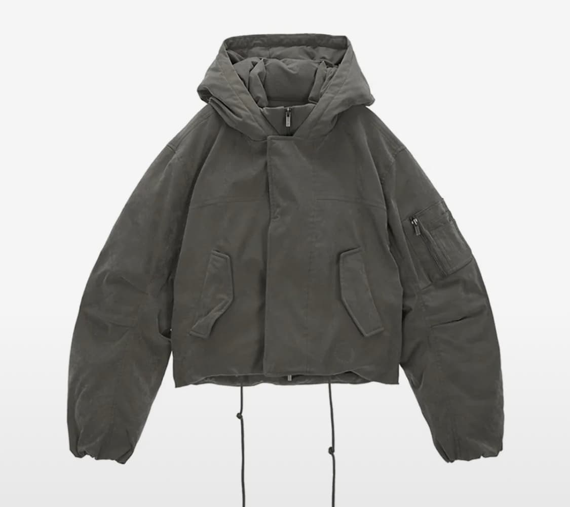 마뗑킴 레이어드 후디 봄버 다운 점퍼 상품이미지1