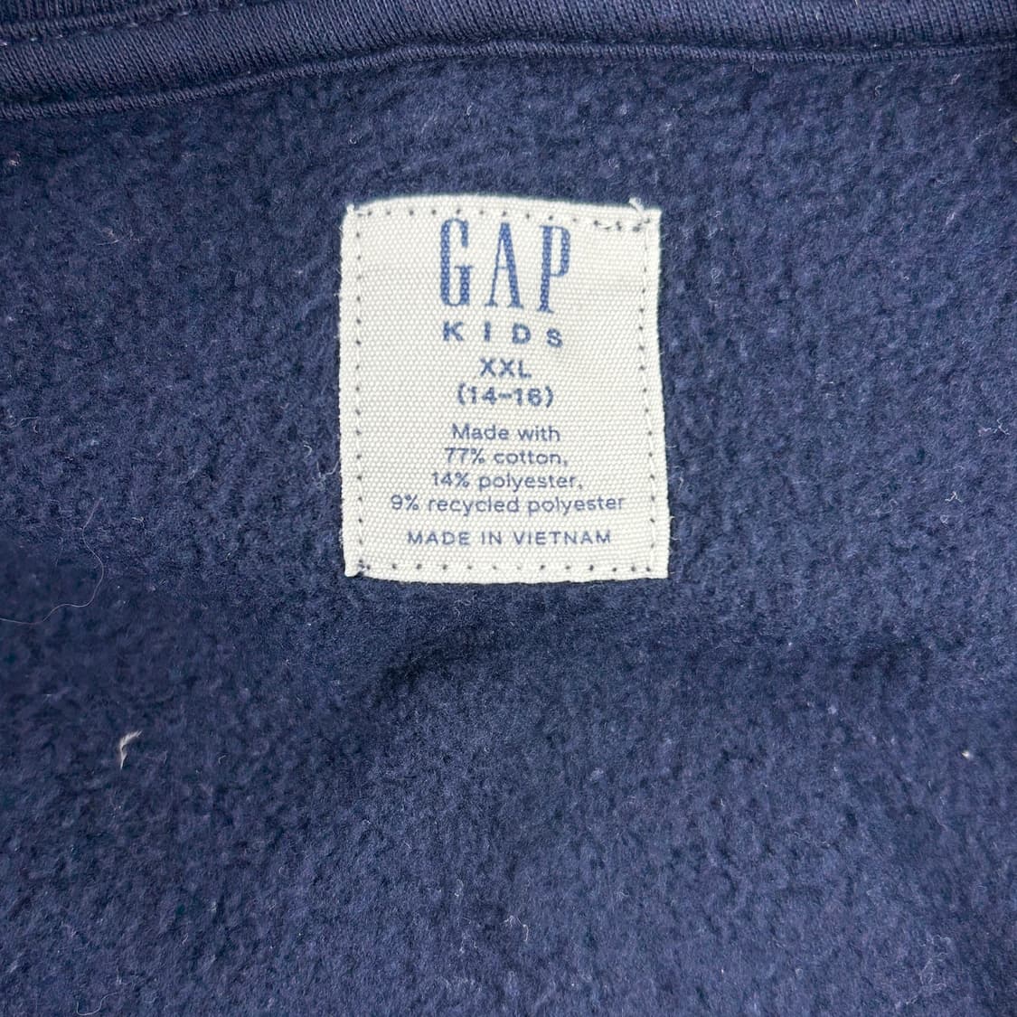 GAP 스펠아웃 로고 네이비 후드집업  상품이미지4