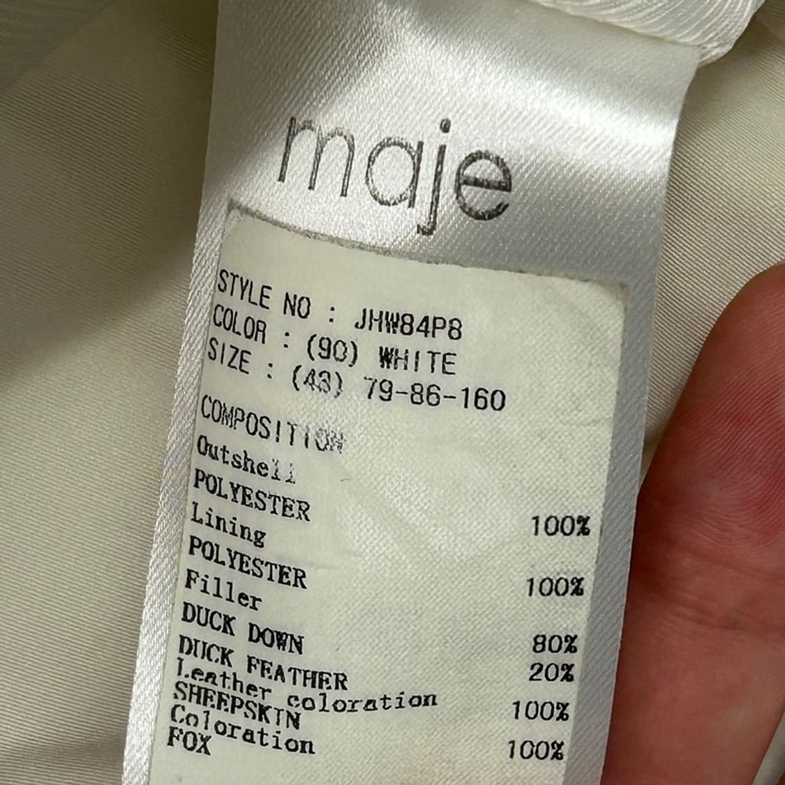 마쥬 폭스 퍼 트리밍 다운 패딩 점퍼 1 상품이미지6