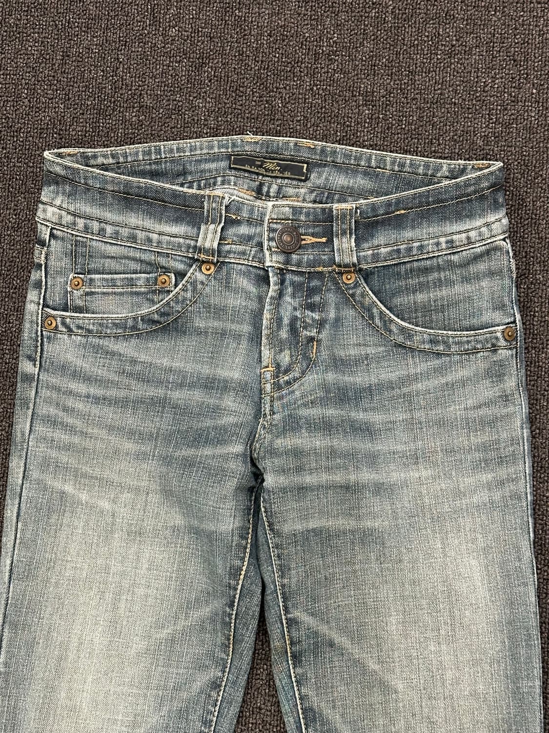 3)Japanese vintage 여성 그레이 워싱 부츠컷 팬츠 상품이미지5