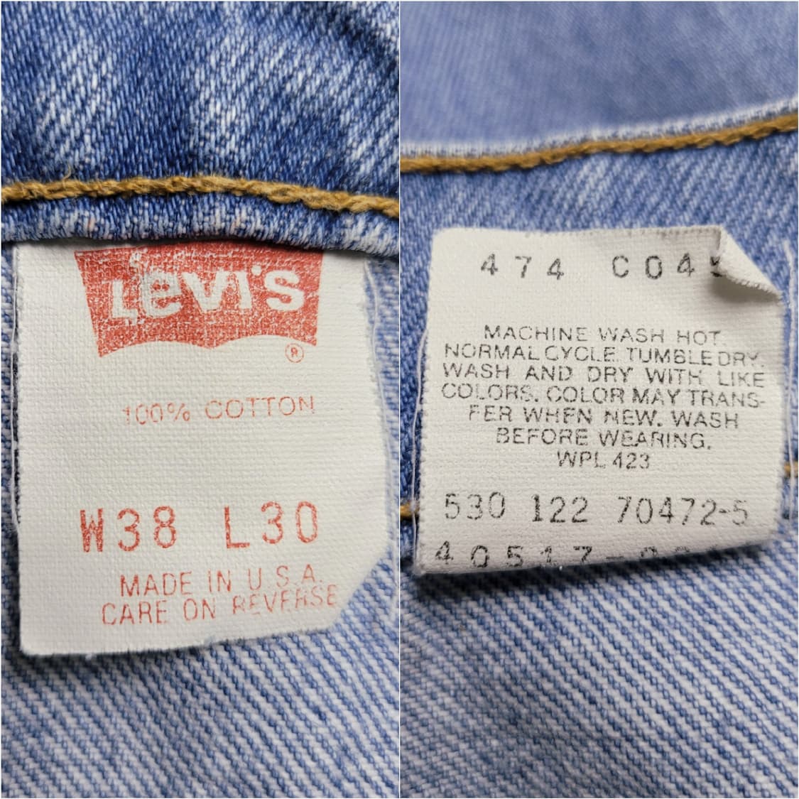 90s 리바이스 517 팬츠 오랜지탭 (Made in Usa) 상품이미지7
